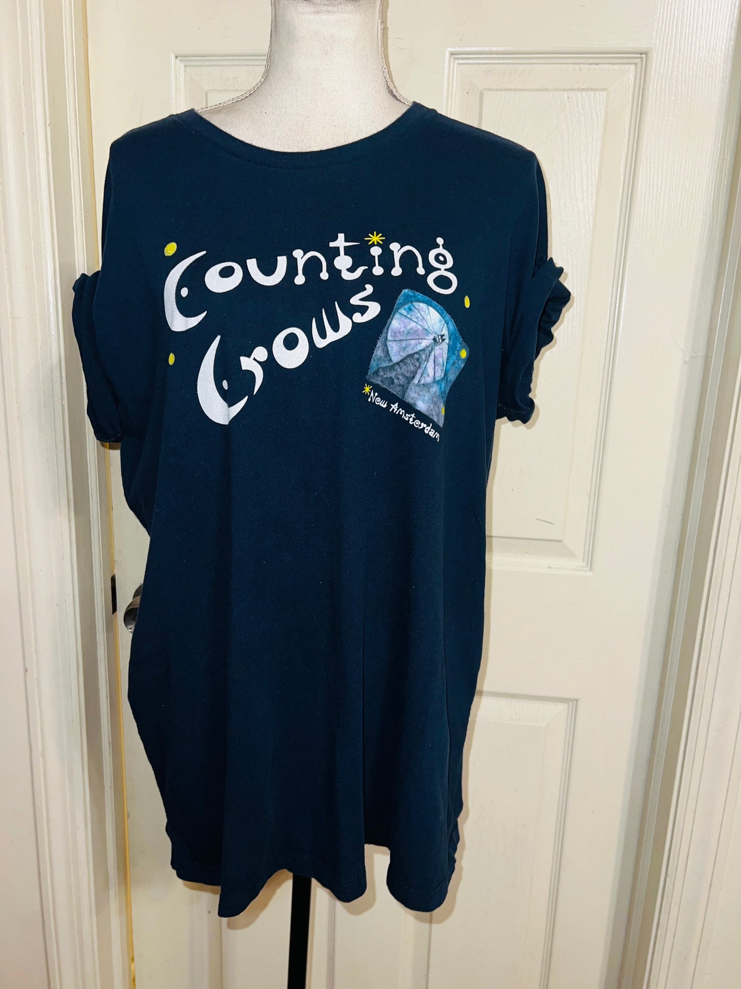Counting Crows Double Sided Oversized Distressed Tee