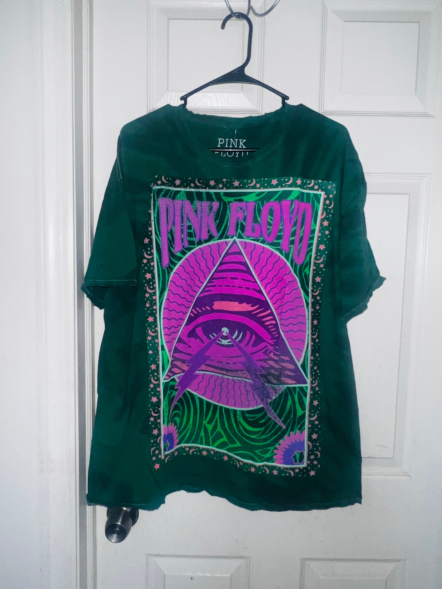 Pink Floyd Tie Dye Oversized Distressed Tee