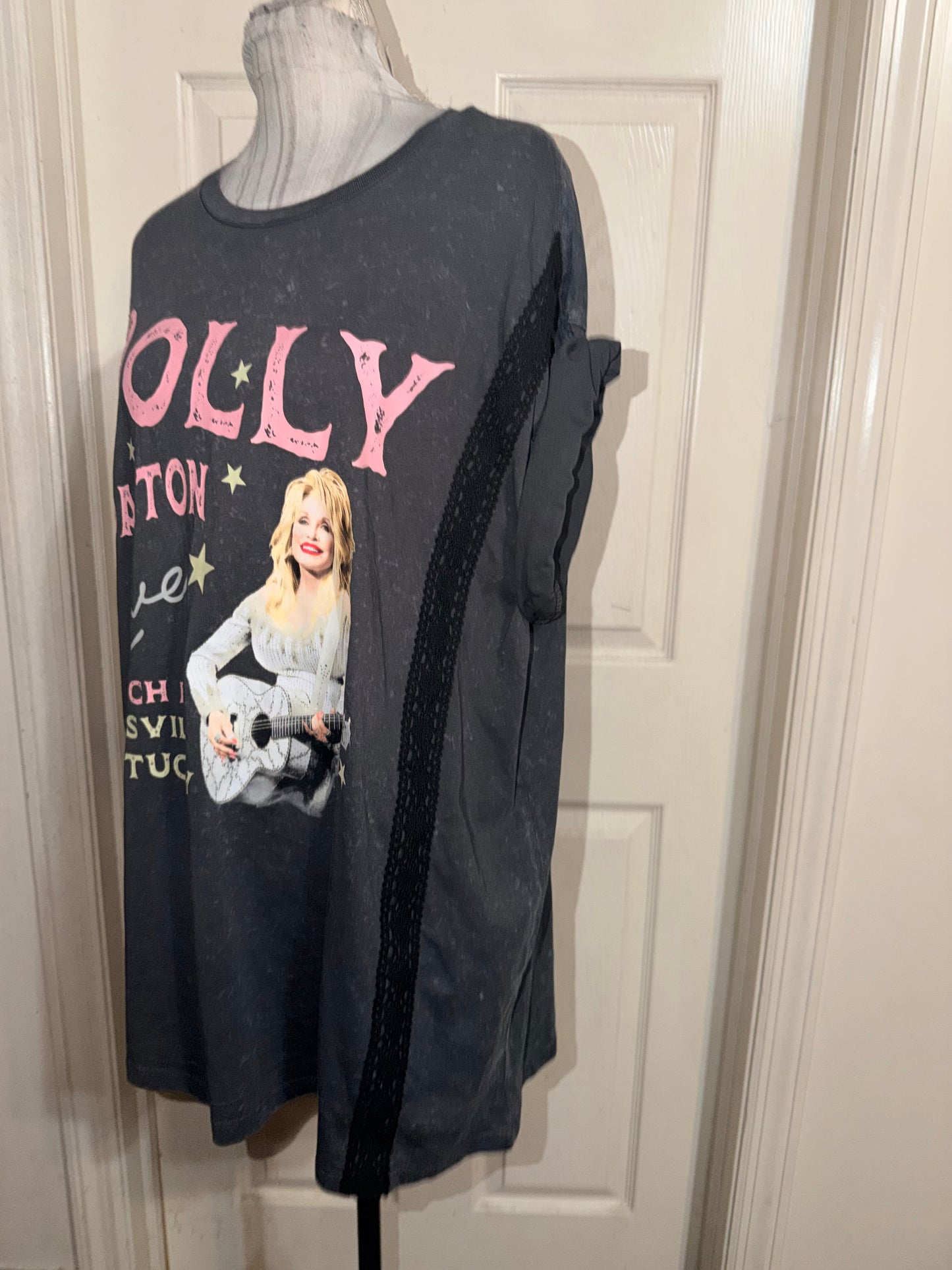 Dolly Parton Double Sided Oversized Distressed Tee