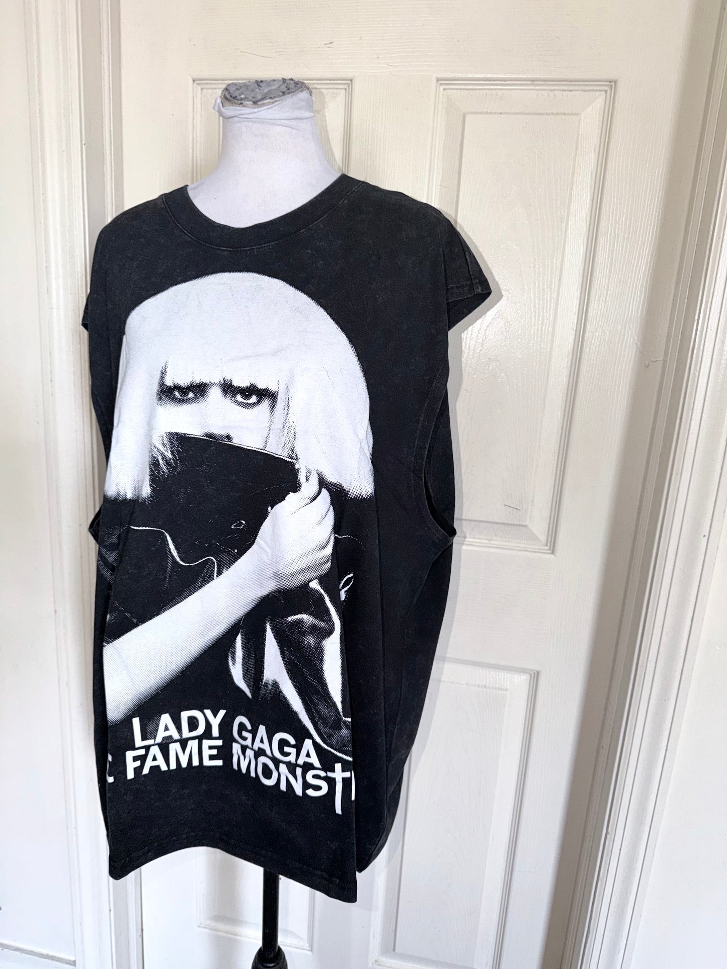 Lady Gaga Oversized Distressed Tank