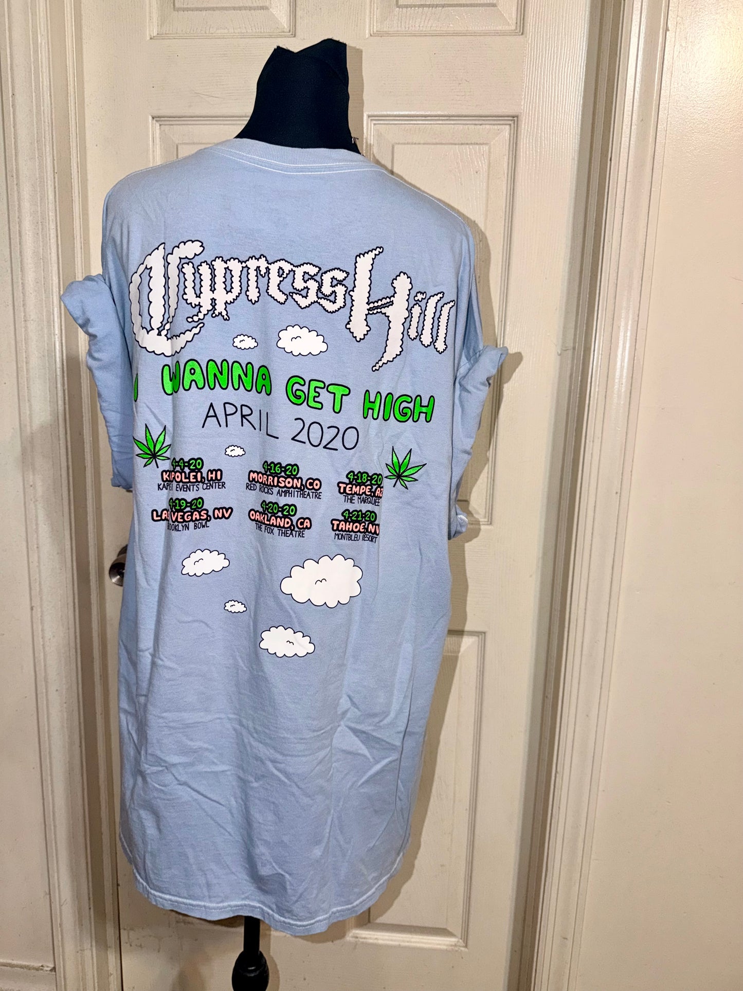 Cypress Hill Double Sided Oversized Distressed Tee
