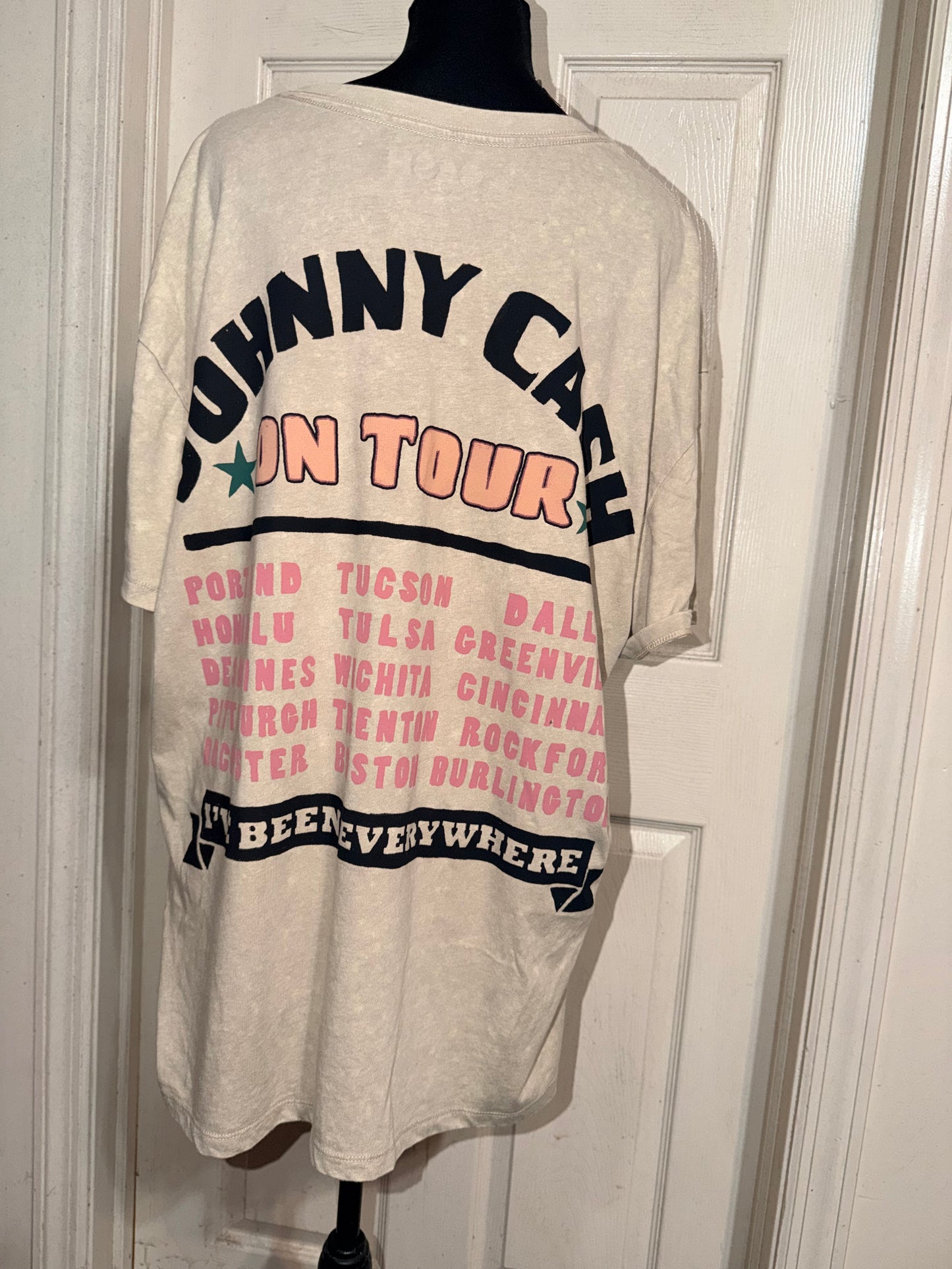 Johnny Cash Double Sided Oversized Distressed Tee