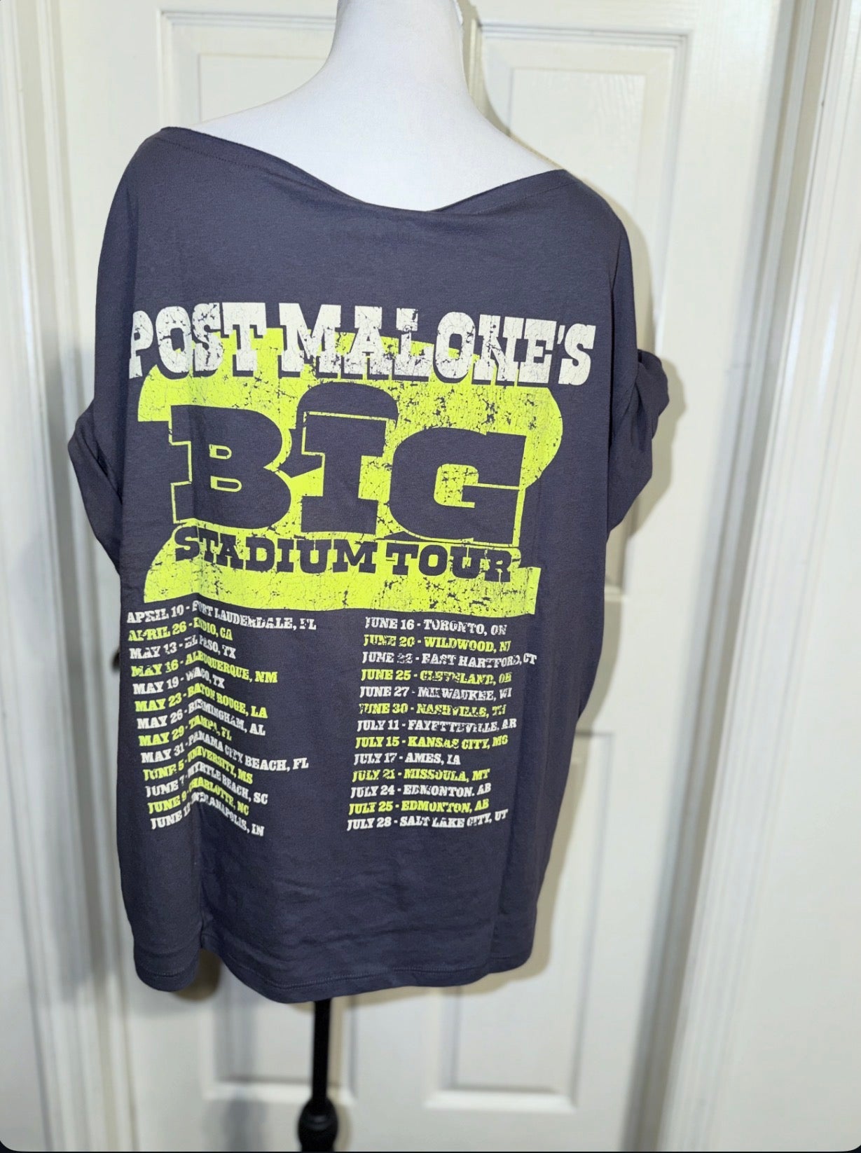 Post Malone Double Sided Oversized OFTS Distressed Tee