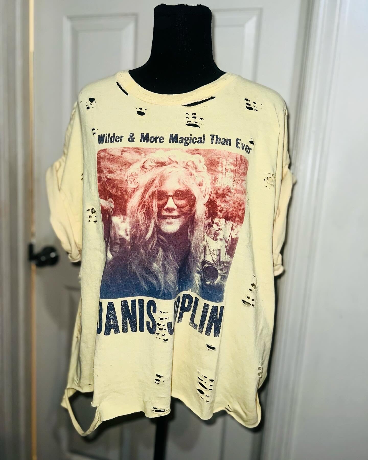 Janis Joplin Oversized Distressed Tee