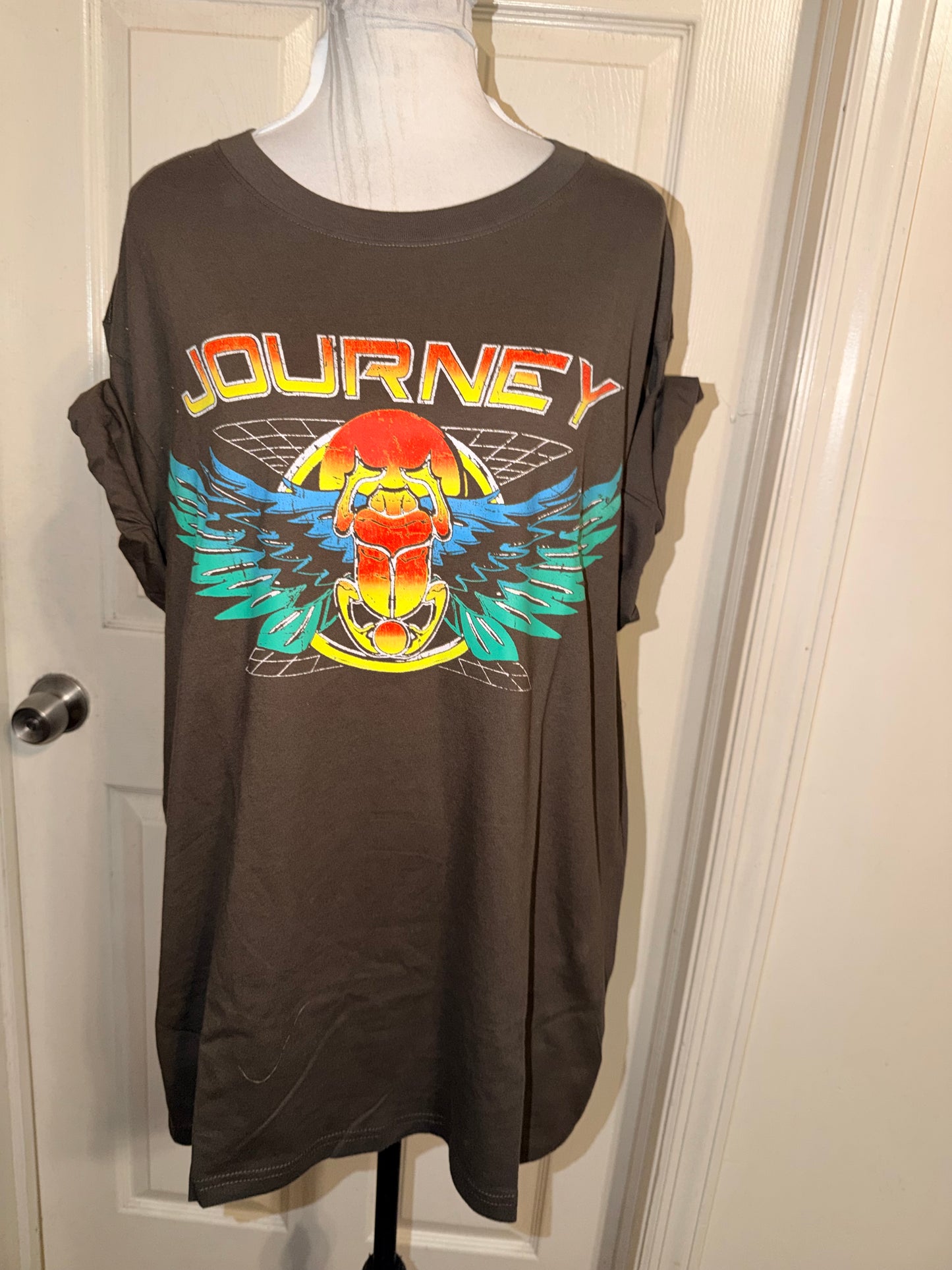 Journey Double Sided Oversized Distressed Tee
