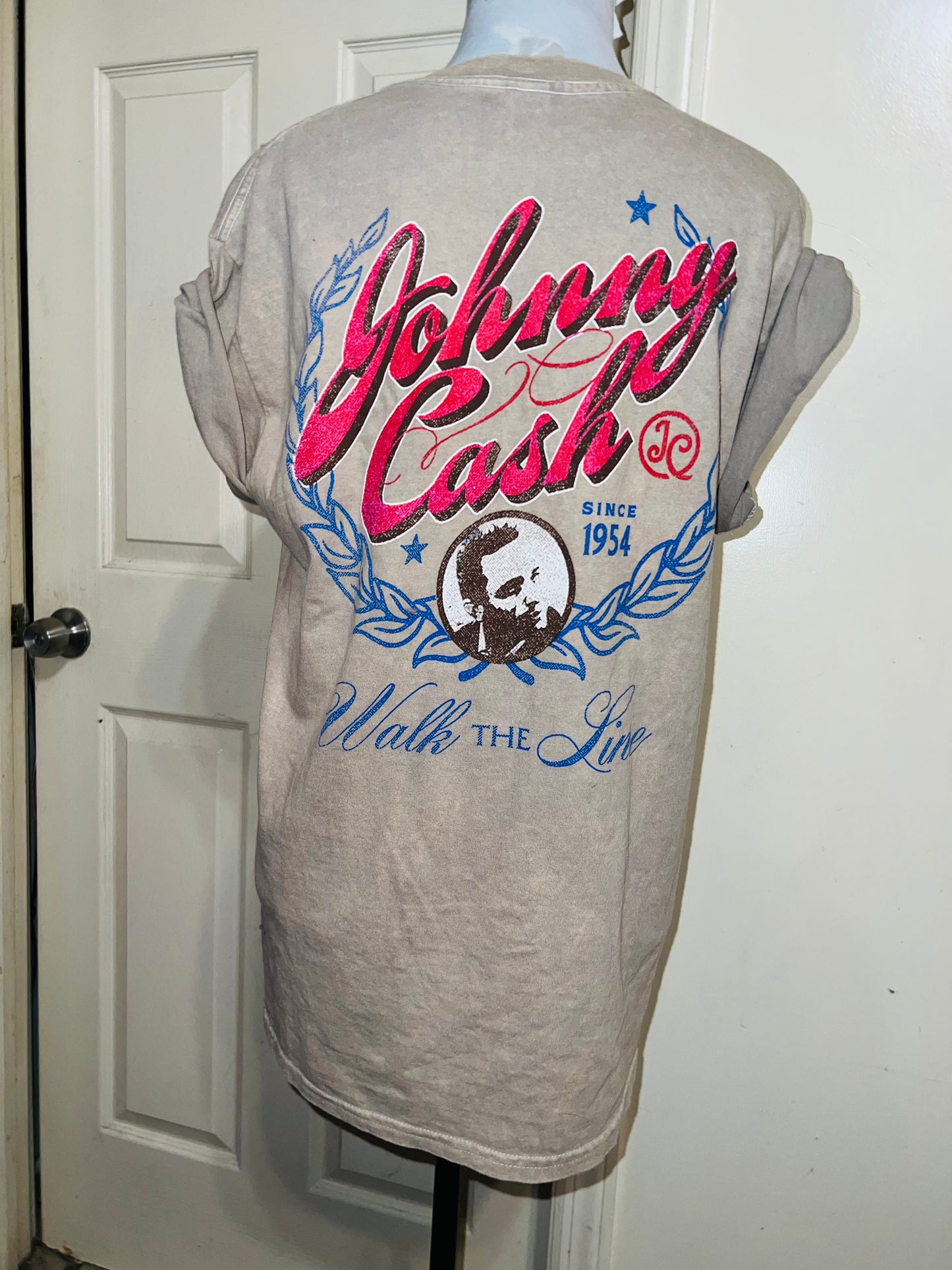 Johnny Cash Double Sided Oversized Distressed Tee