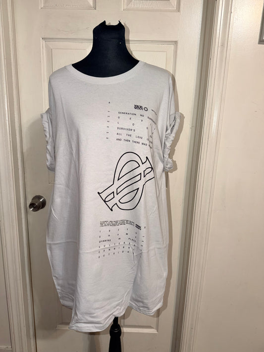 Underoath Double Sided Oversized Distressed Tee