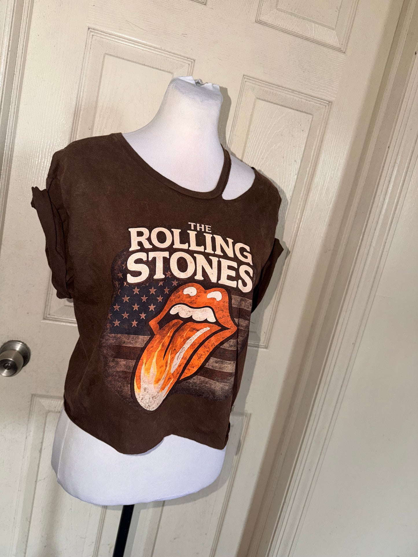 The Rolling Stones Distressed Baby Tee