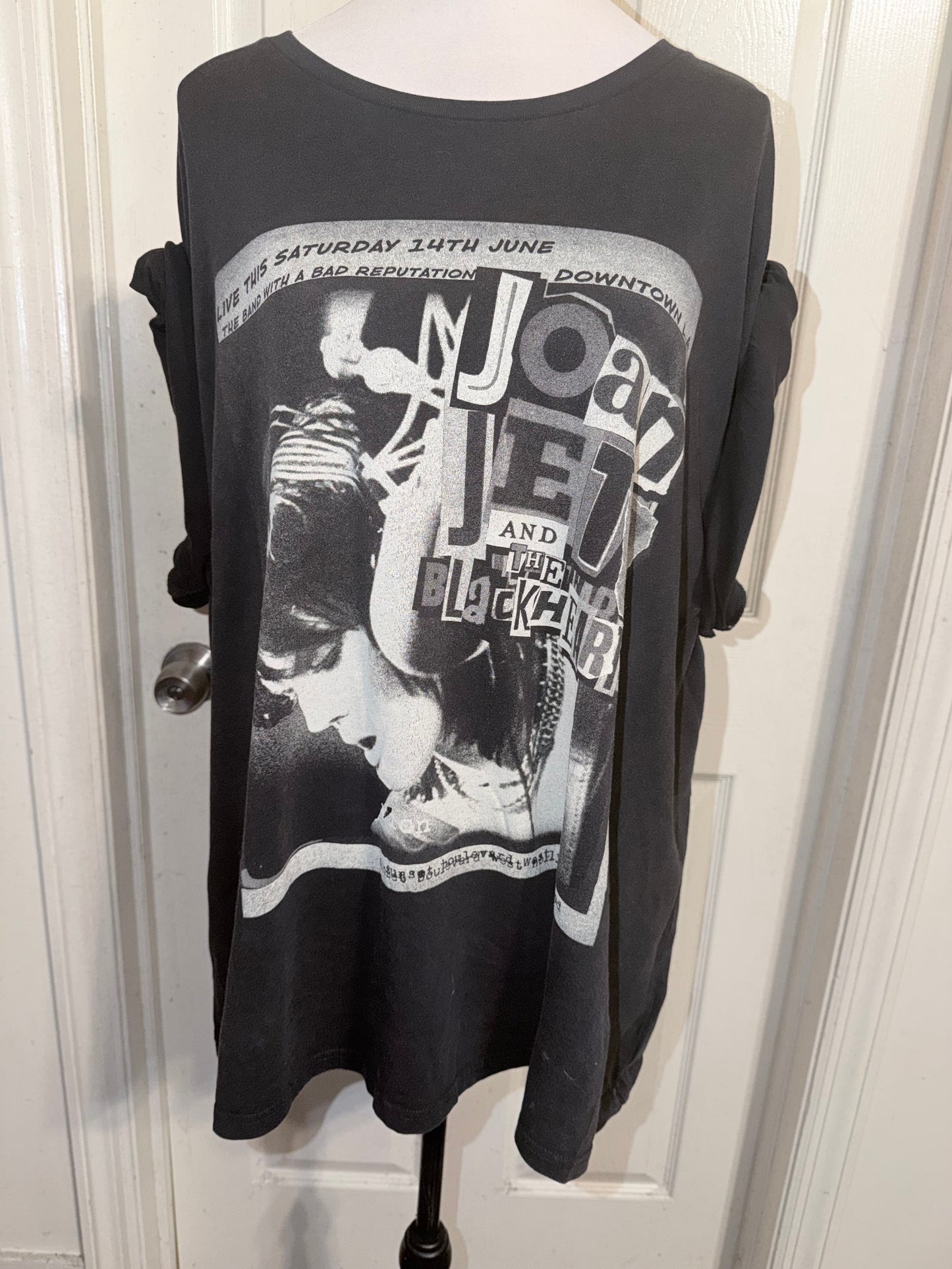 Joan Jett and the Blackhearts Double Sided Oversized Distressed Tee