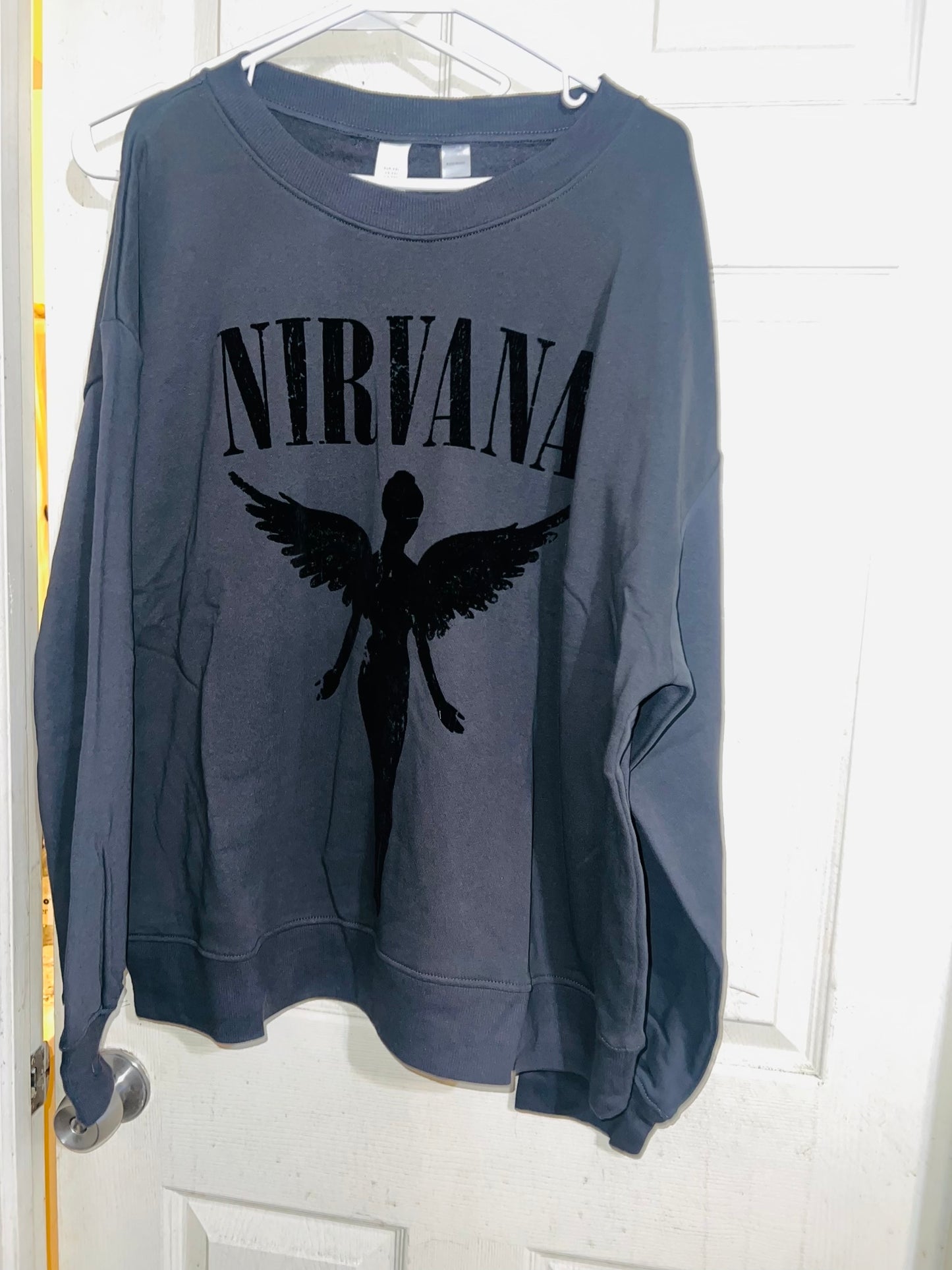 Nirvana Oversized Distressed Sweatshirt