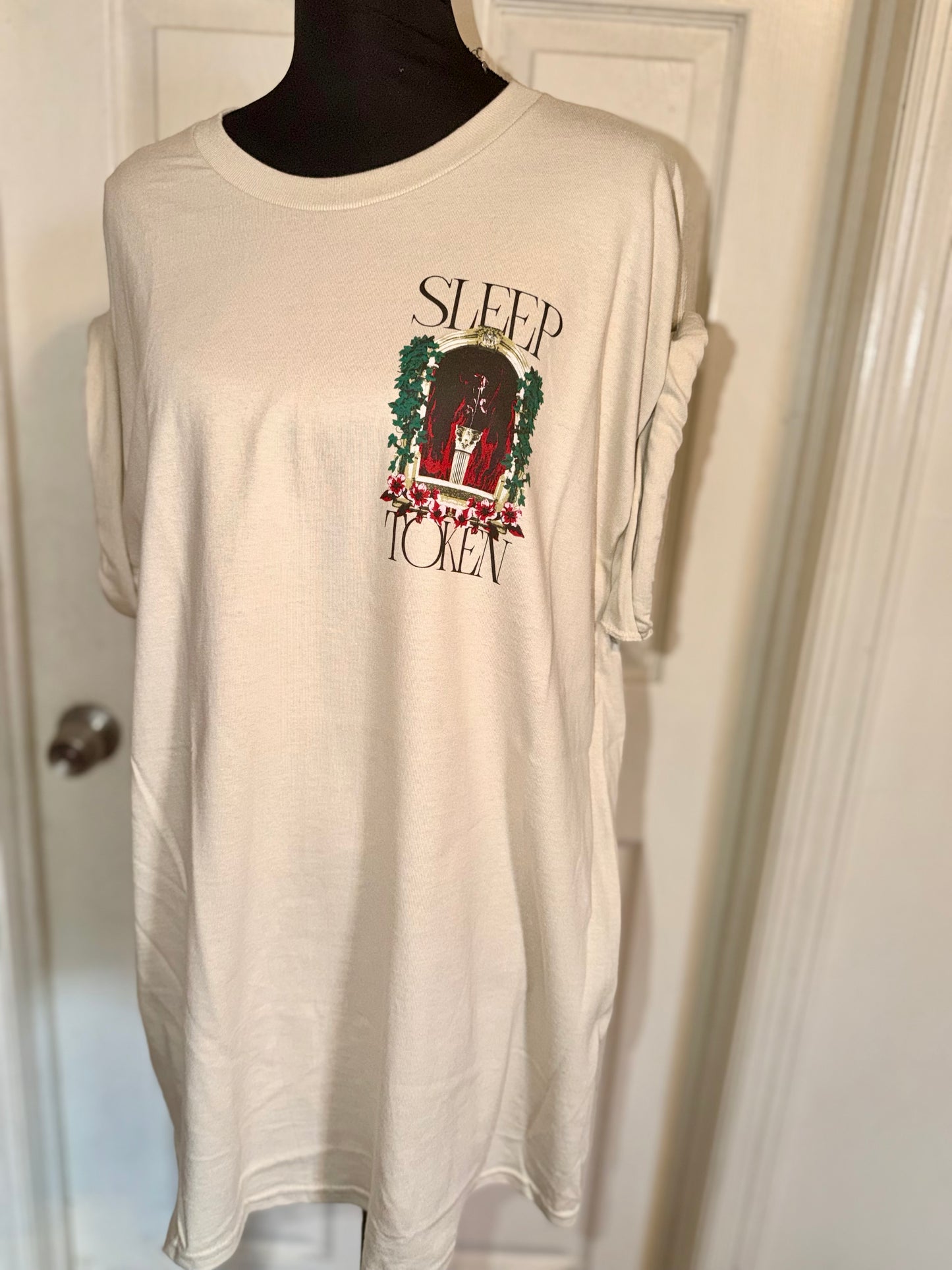 Sleep Token Double Sided Oversized Distressed Tee