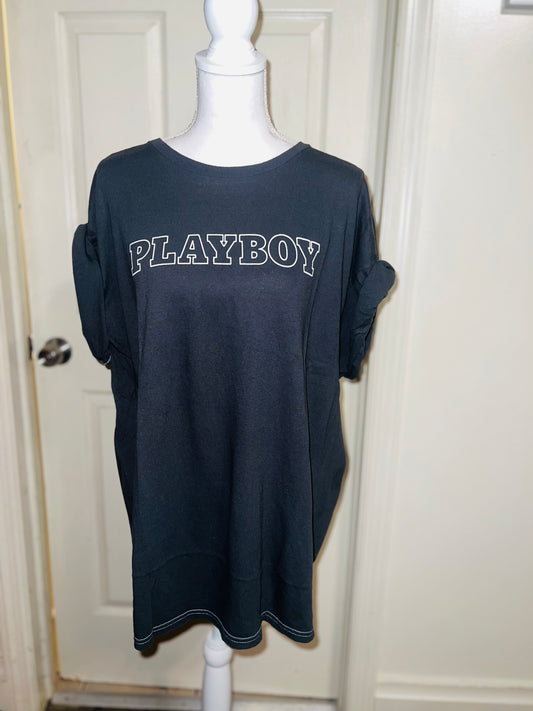 Playboy Skateboard Double Sided Distressed Tee