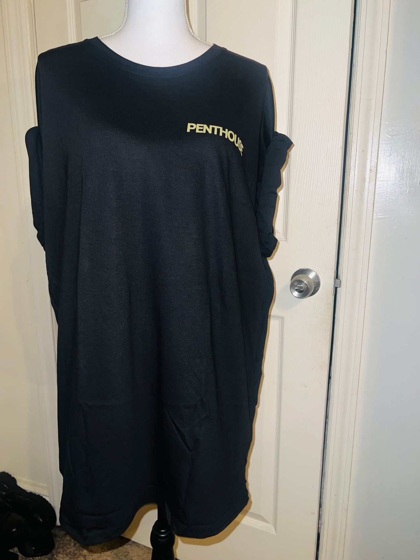 Penthouse Double Sided Oversized Distressed Tee