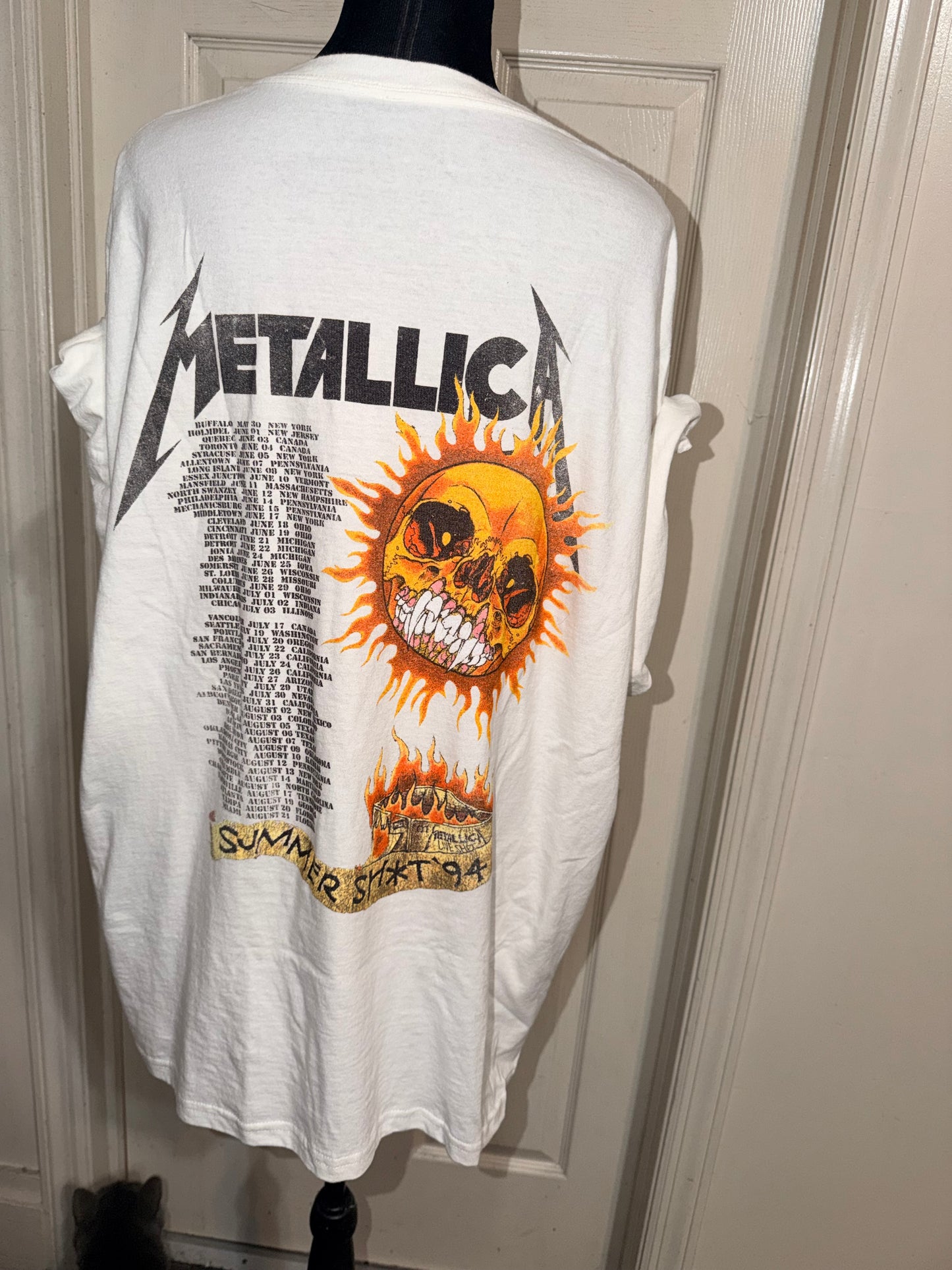 Metallica Double Sided Oversized Distressed Tee