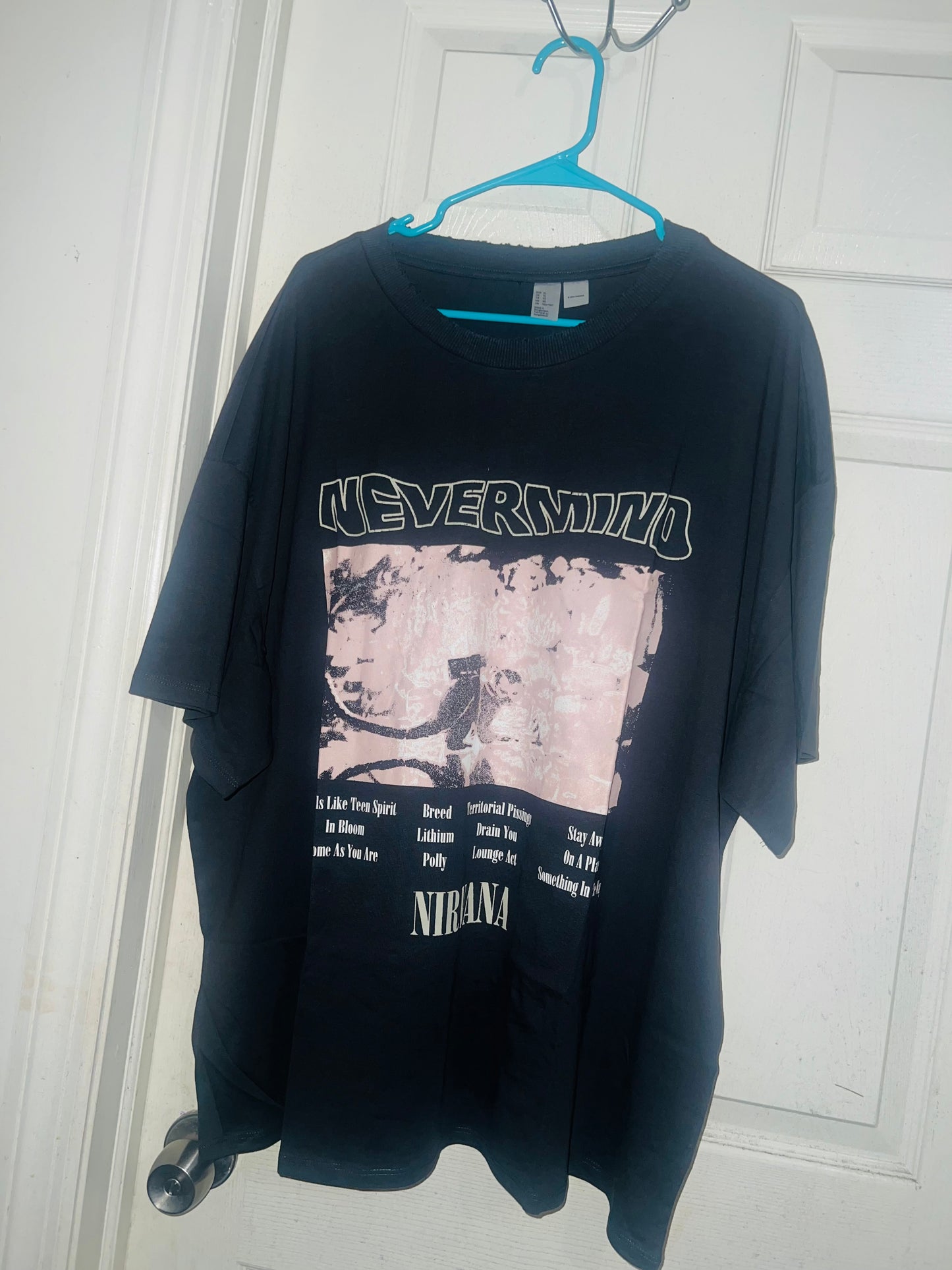 Nirvana Nevermind Oversized Distressed Tee