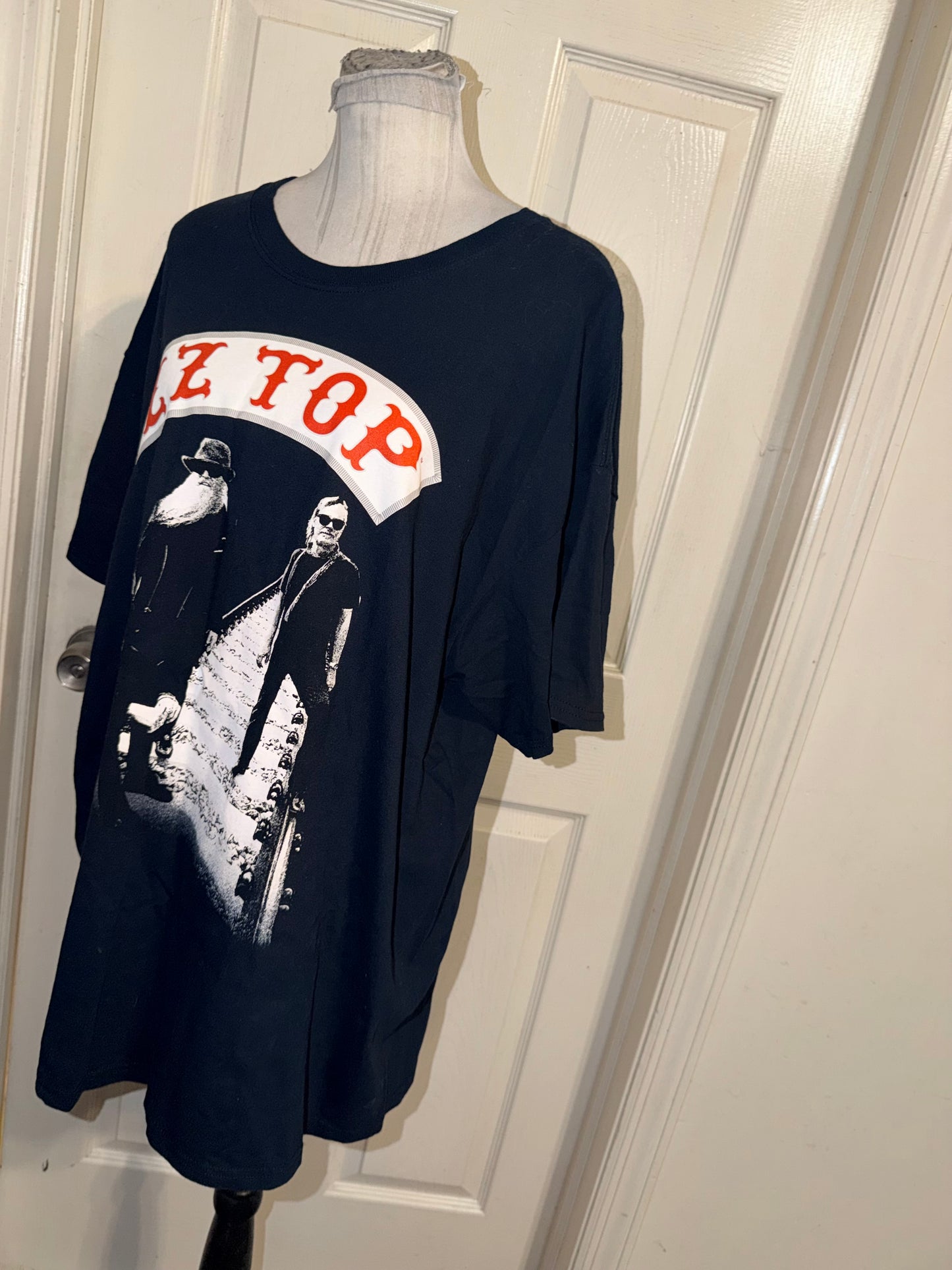 ZZ Top Double Sided Oversized Distressed Tee