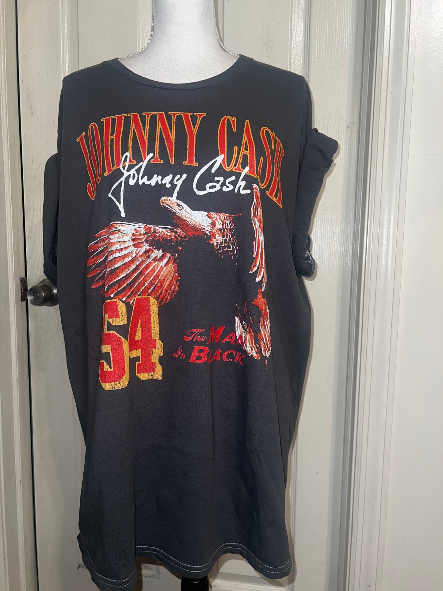 Johnny Cash Double Sided Oversized Distressed Tee