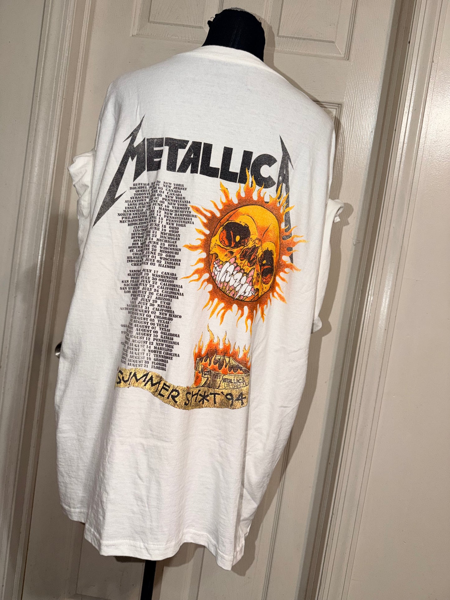 Metallica Double Sided Oversized Distressed Tee