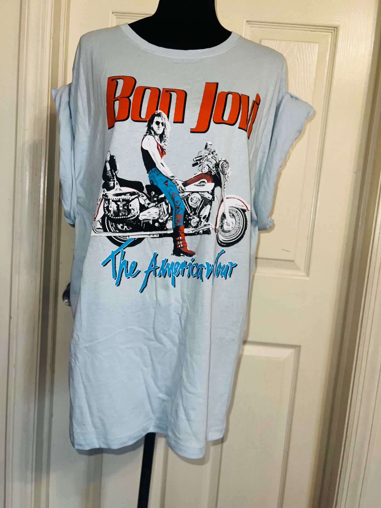 Bon Jovi Oversized Distressed Tee