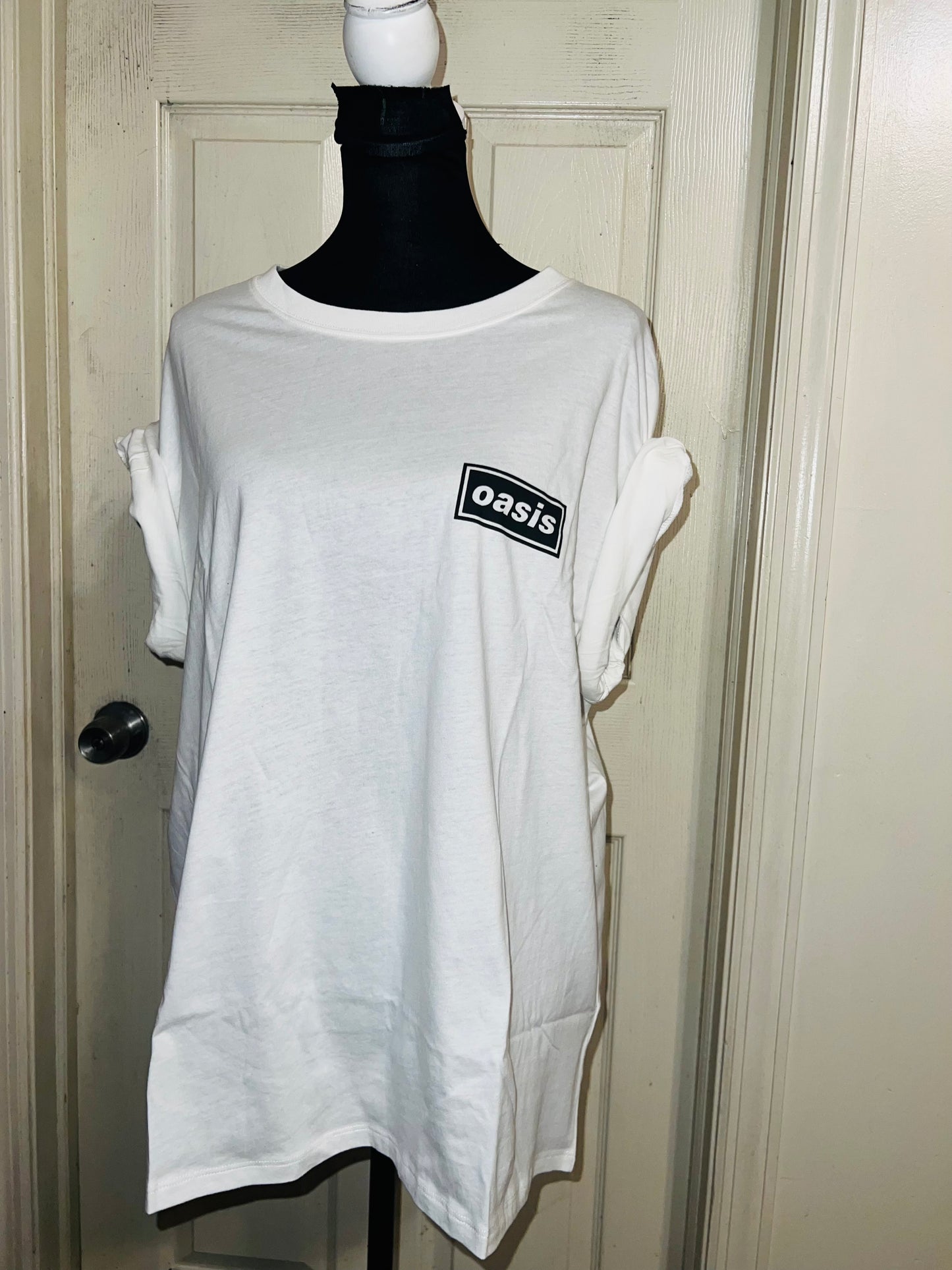 Oasis Double Sided Oversized Distressed Tee