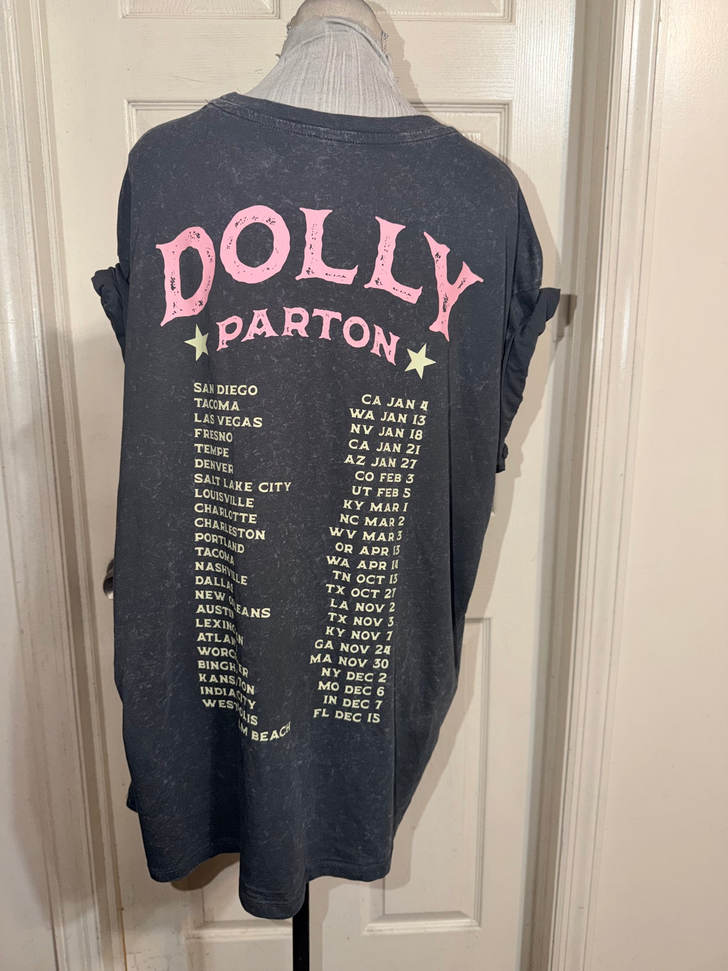 Dolly Parton Double Sided Oversized Distressed Tee