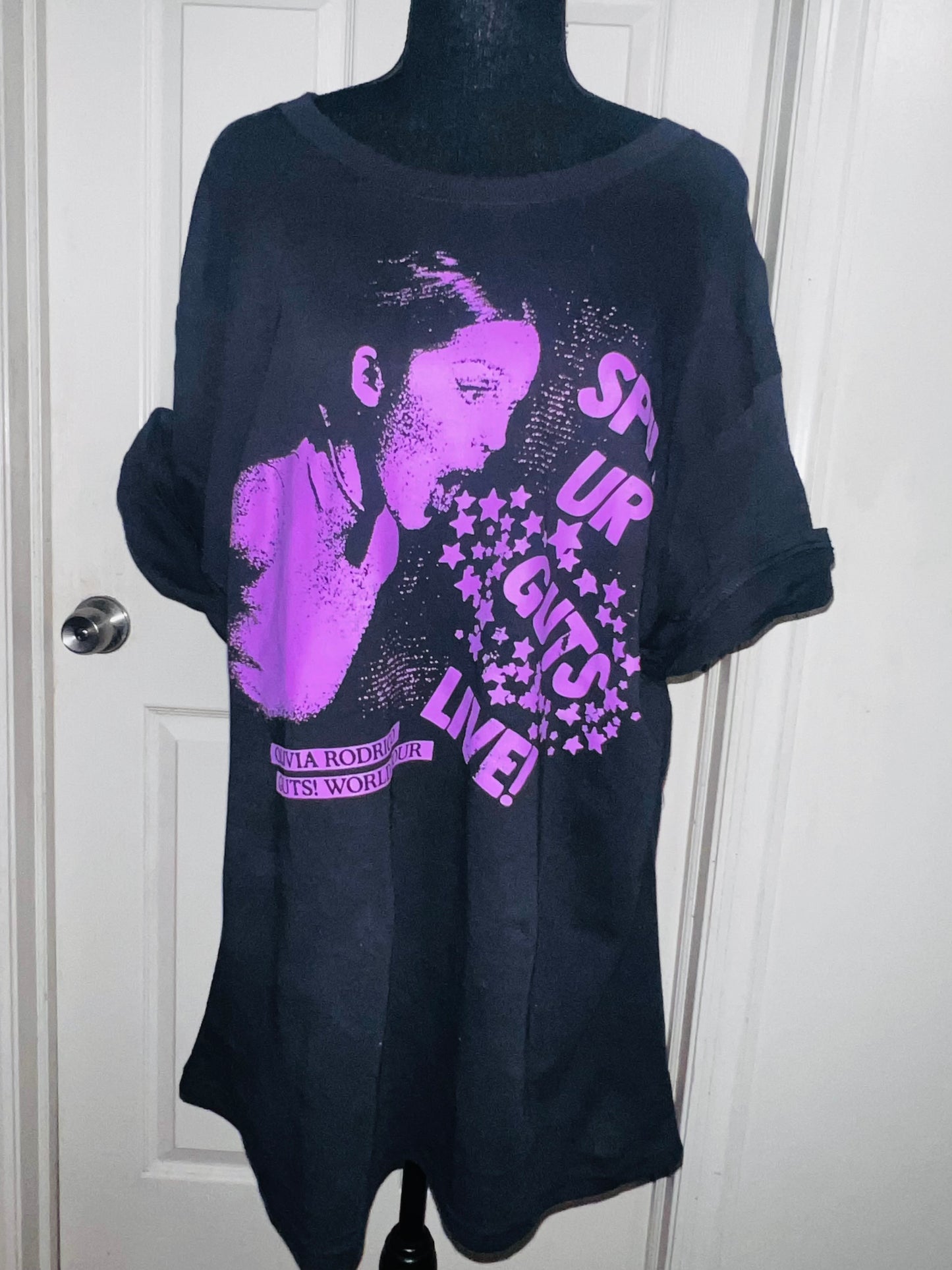 Olivia Rodrigo Guts Tour Oversized Distressed Tee