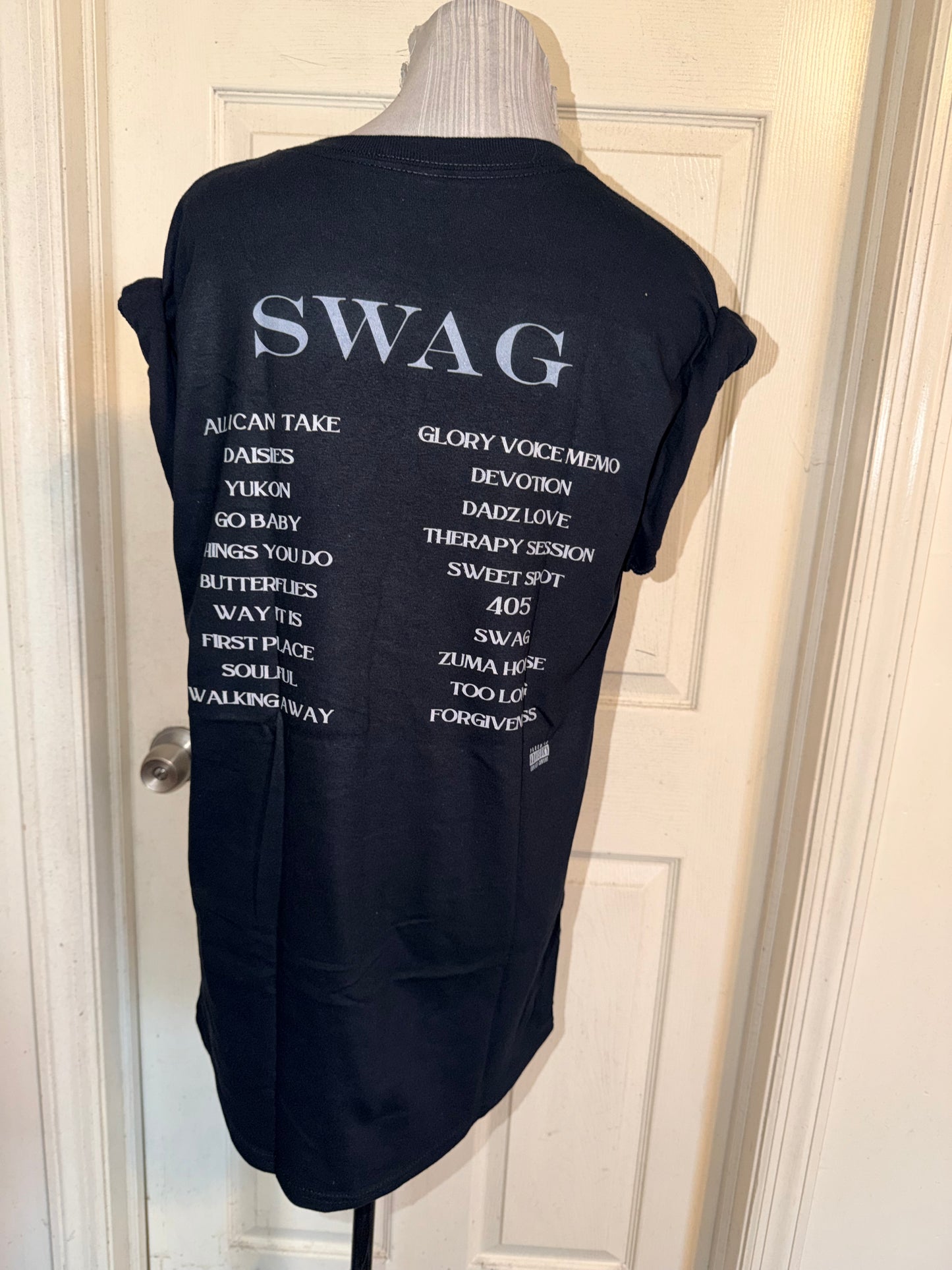 Justin Bieber Double Sided Oversized Distressed Tee