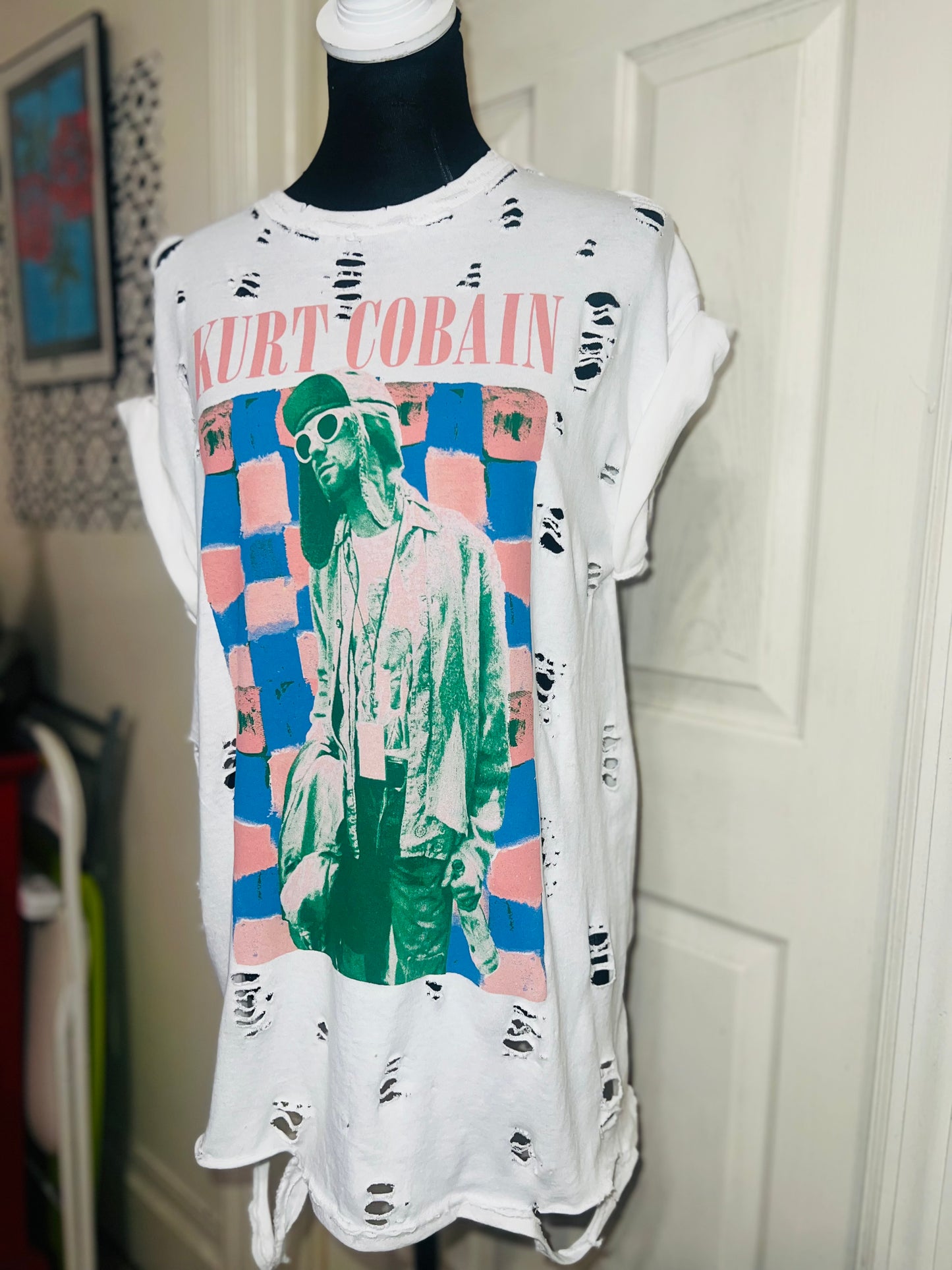 Kurt Cobain Oversized Distressed Tee