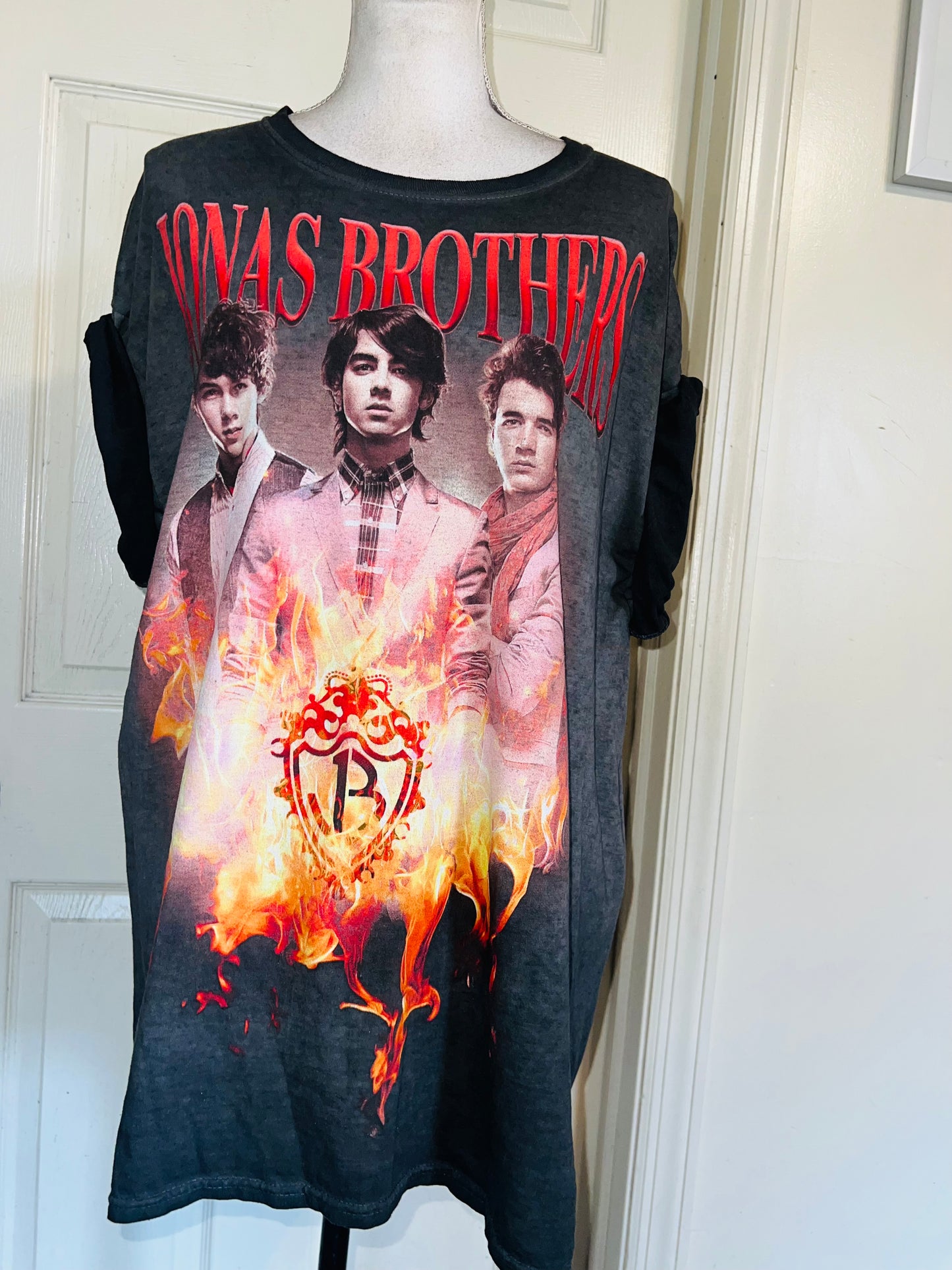 The Jonas Brothers Oversized Distressed Tee
