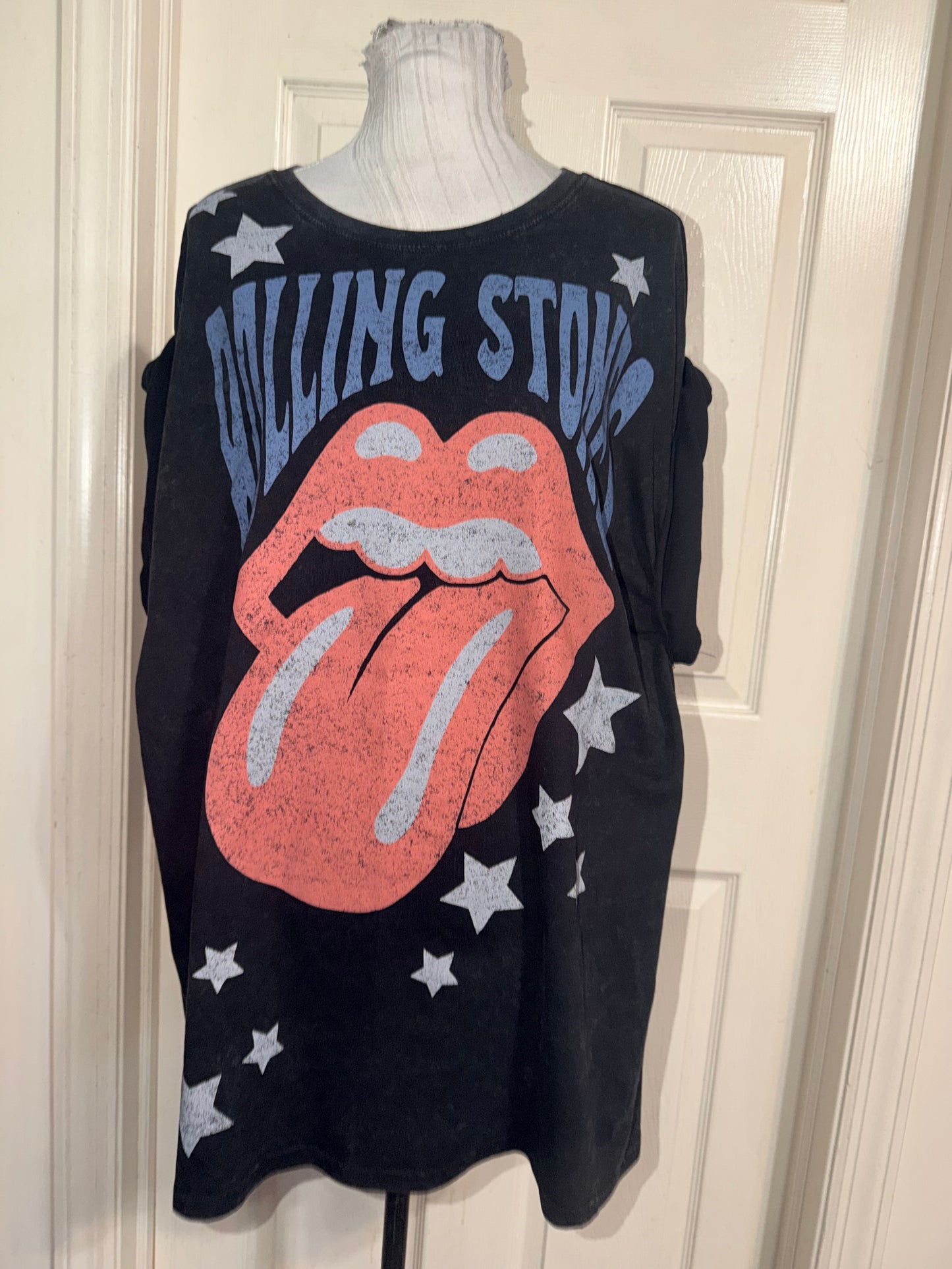 The Rolling Stones Double Sided Oversized Distressed Tee