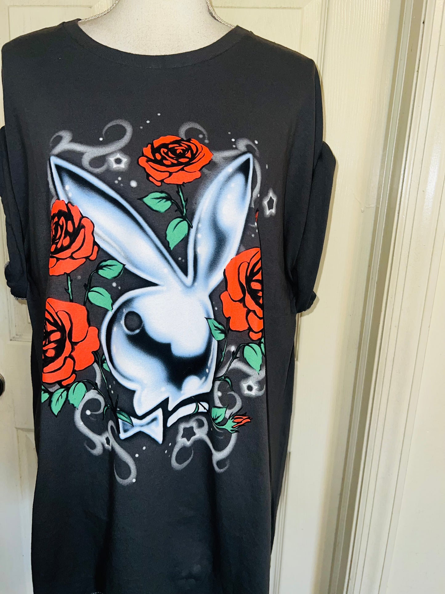 Playboy Double Sided Oversized Distressed Tee