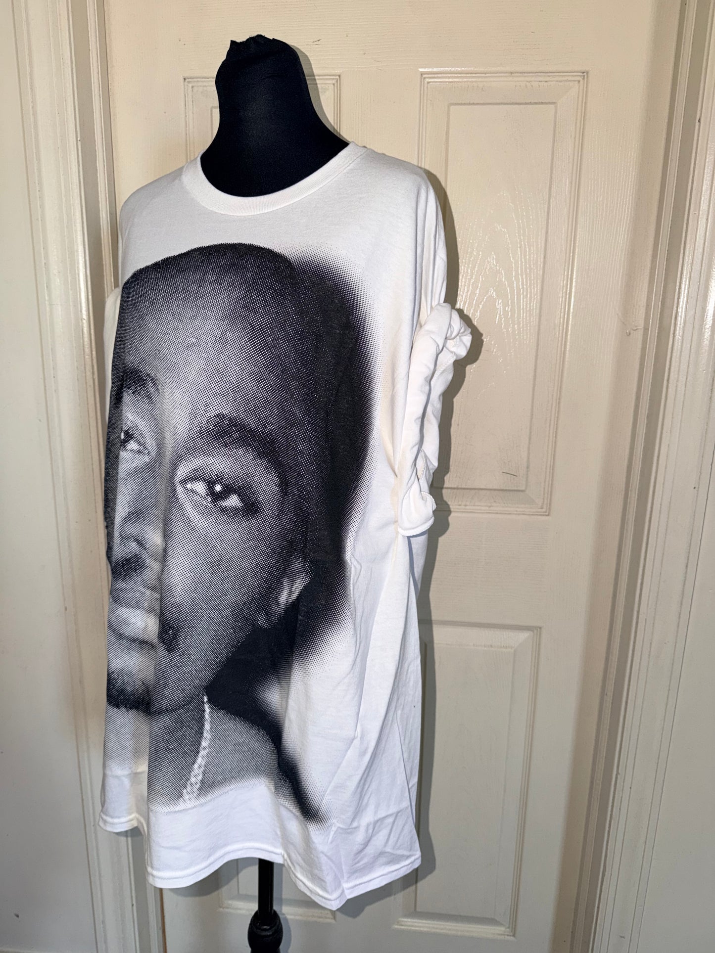 Tupac Double Sided Oversized Distressed Tee