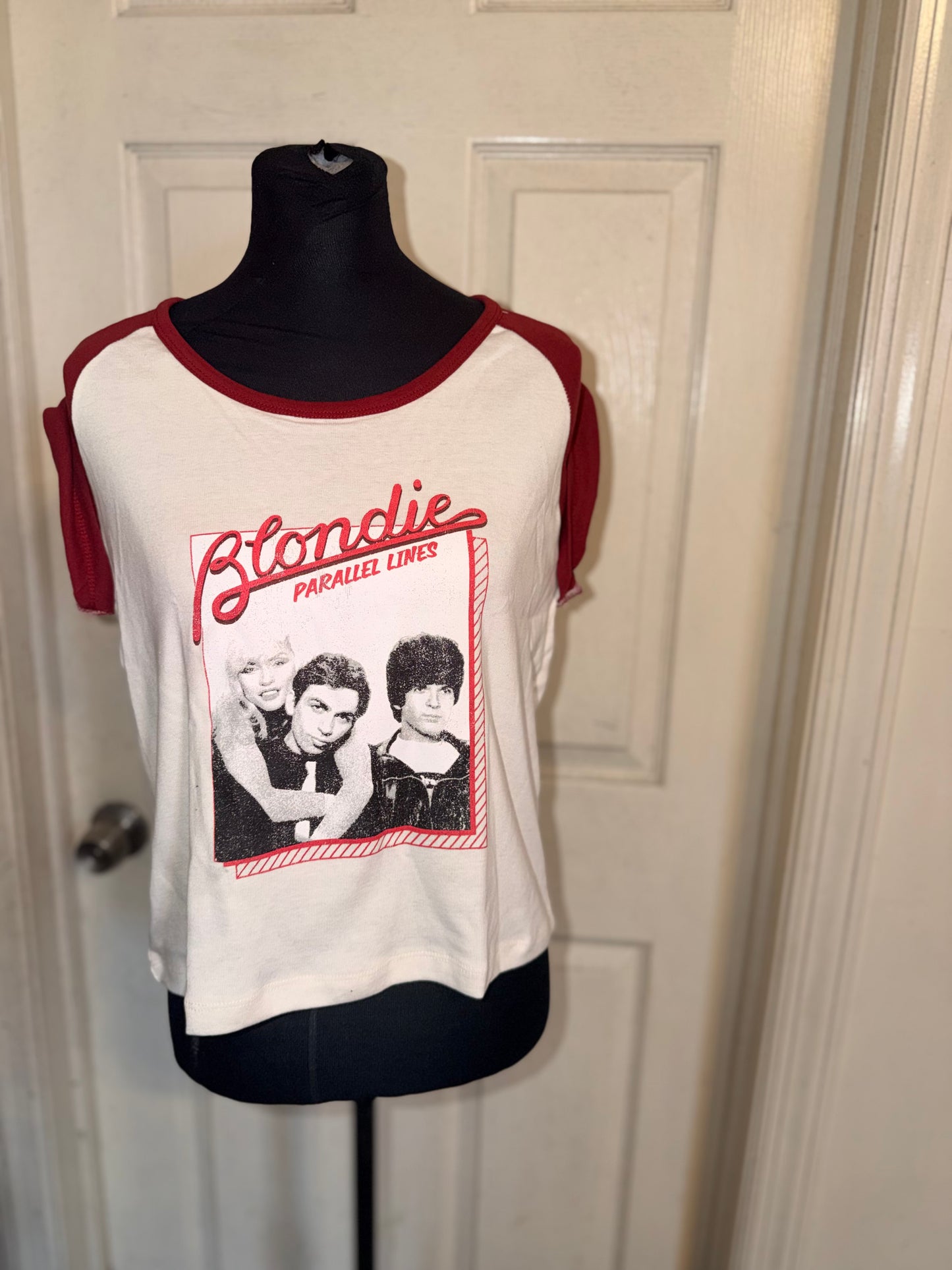Blondie Distressed Raglan Baby Tee