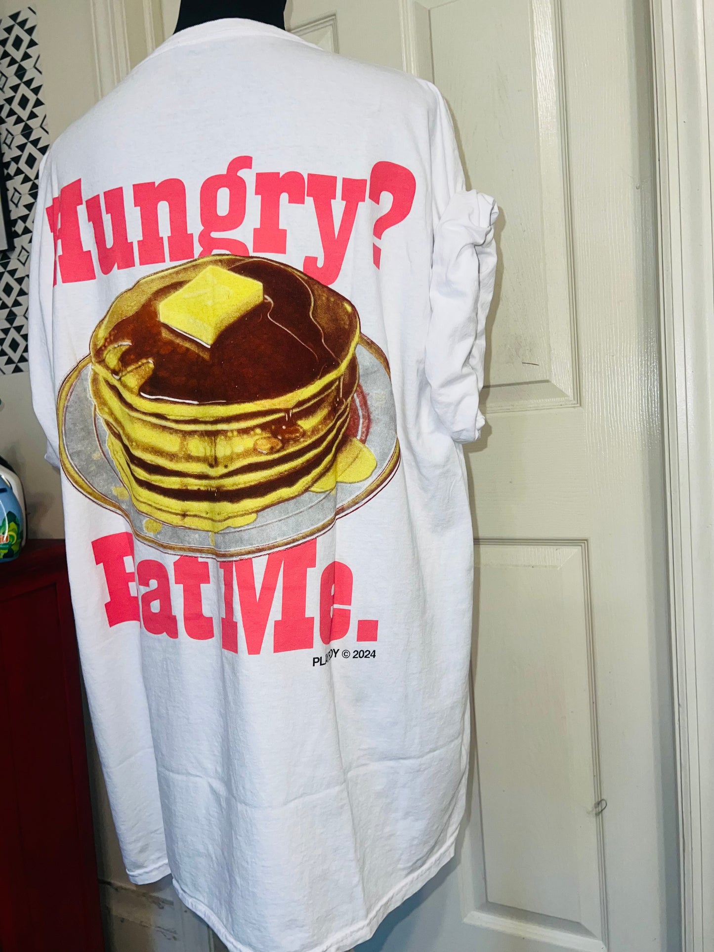Playboy Pancake Double Sided Distressed Tee
