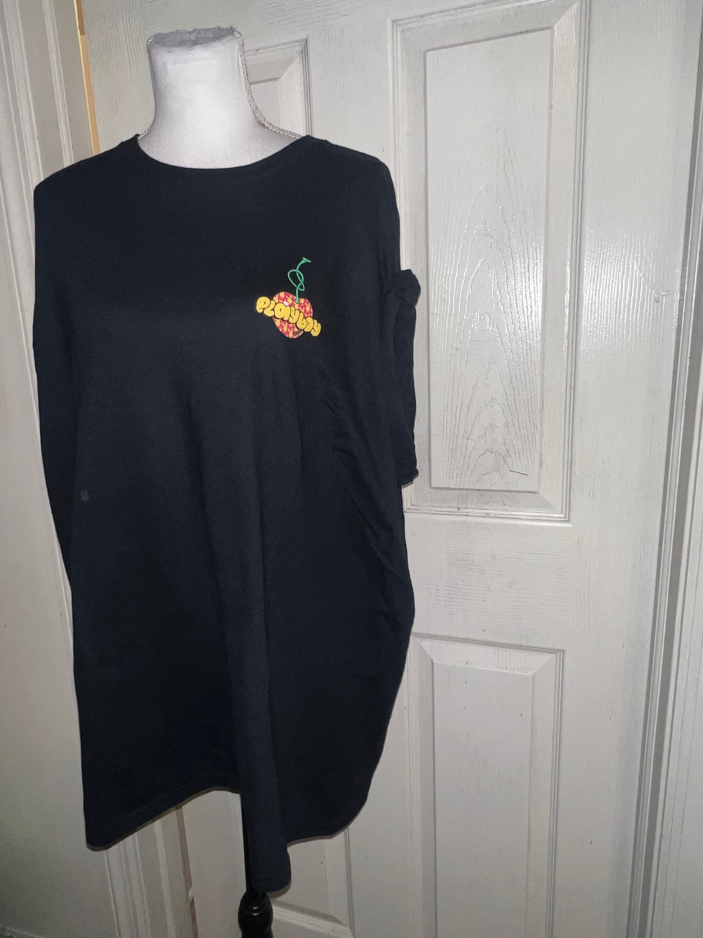 Playboy Cherry Double Sided Oversized Distressed Tee