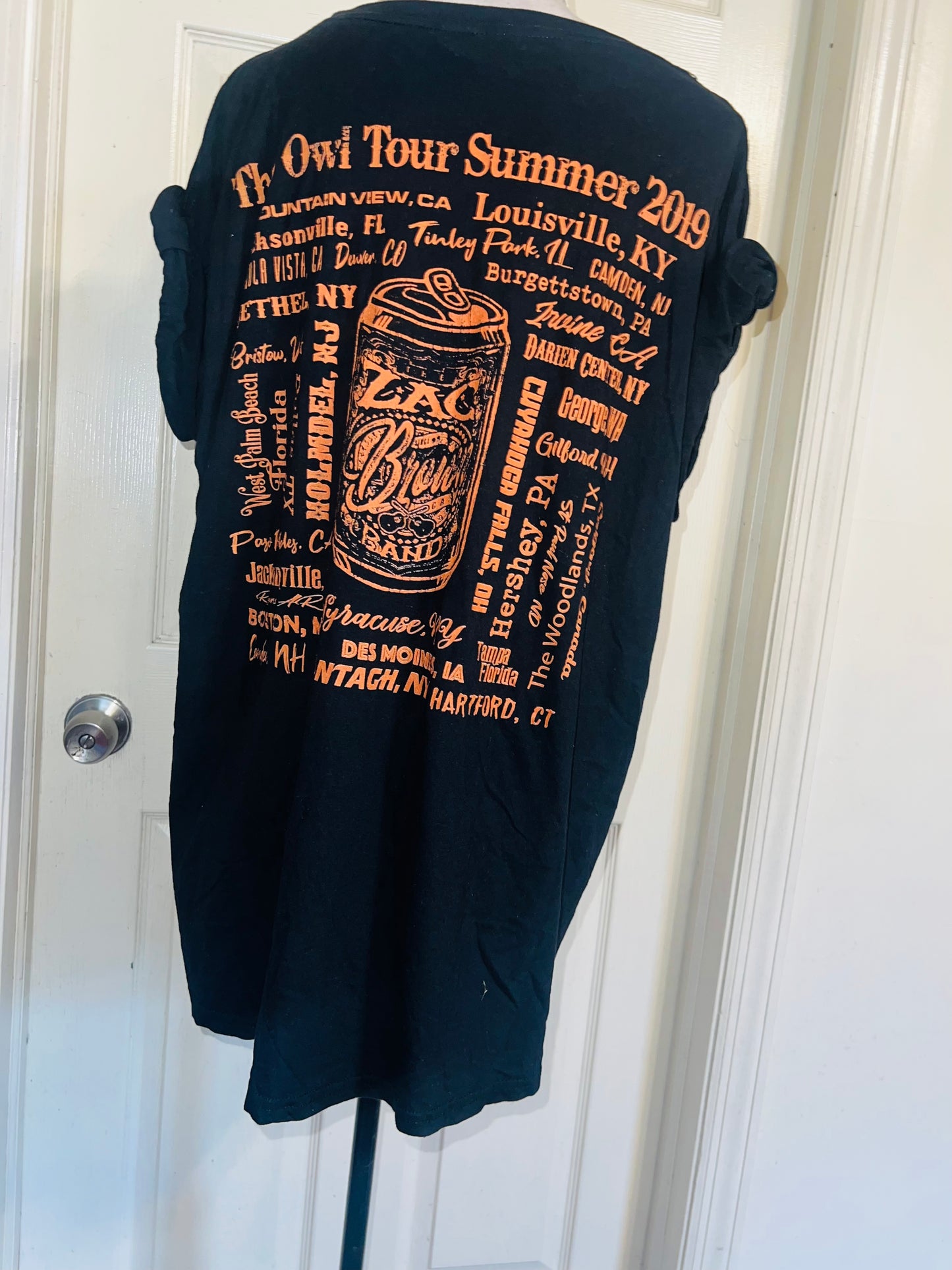 Zac Brown Band Double Sides Oversized Distressed Tee