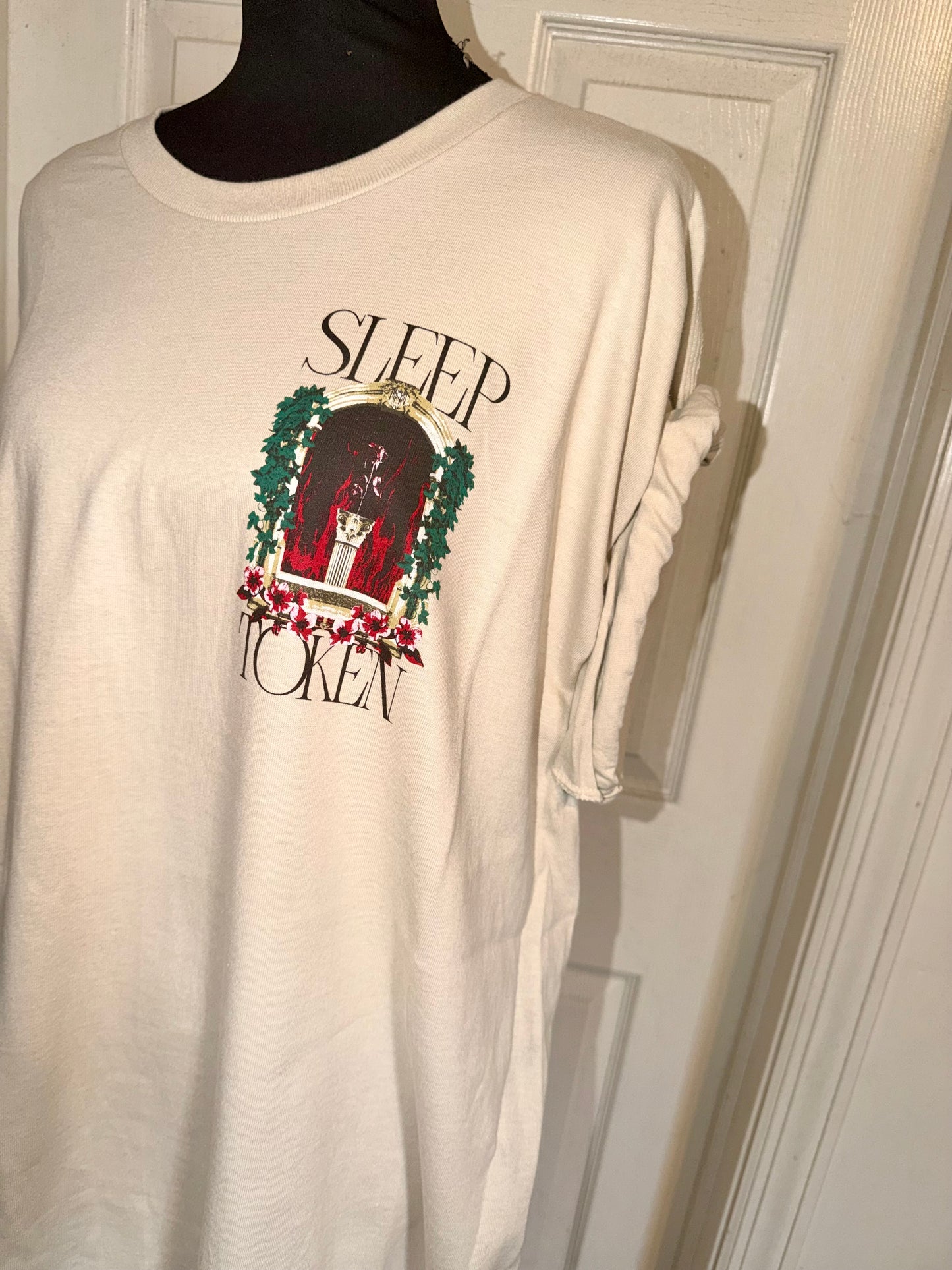Sleep Token Double Sided Oversized Distressed Tee