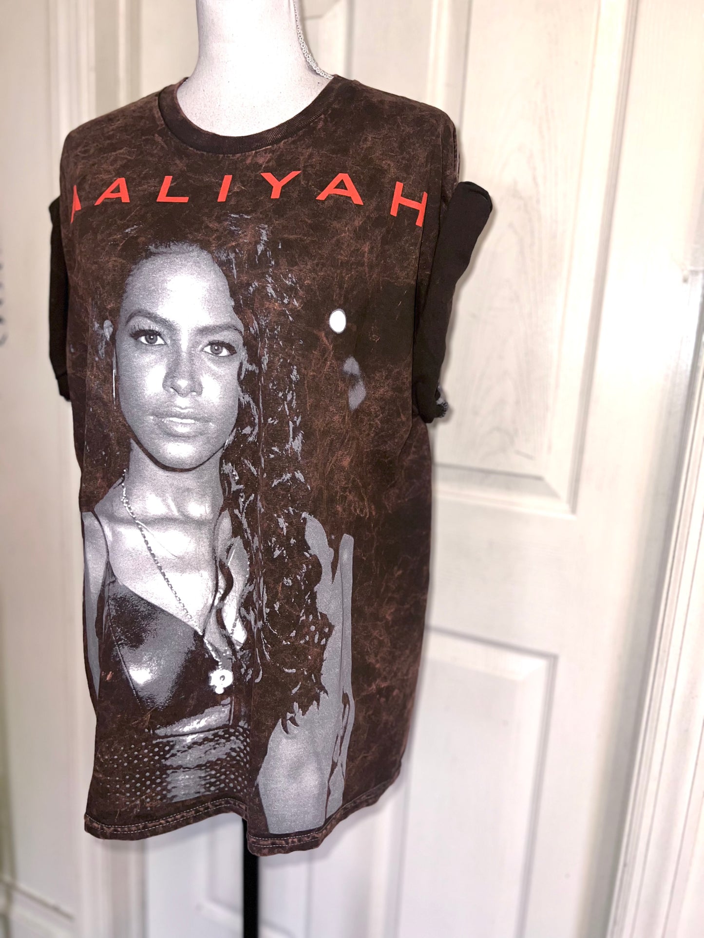 Aaliyah Oversized Distressed Tee