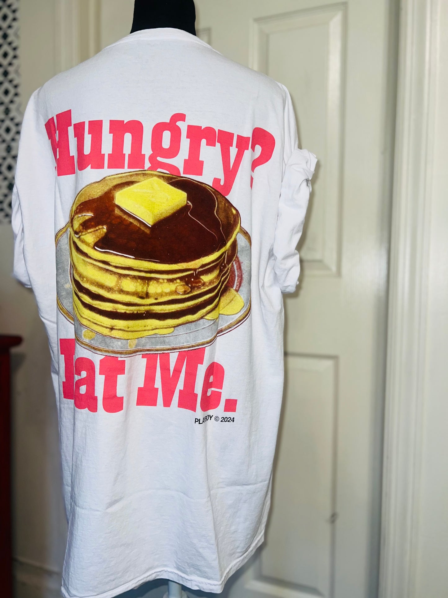 Playboy Pancake Double Sided Distressed Tee