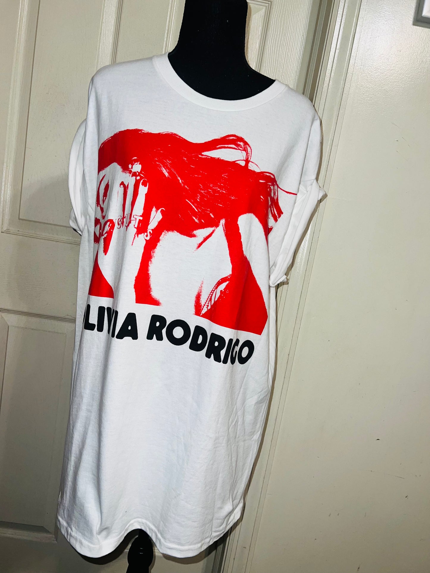 Olivia Rodrigo Oversized Distressed Tee