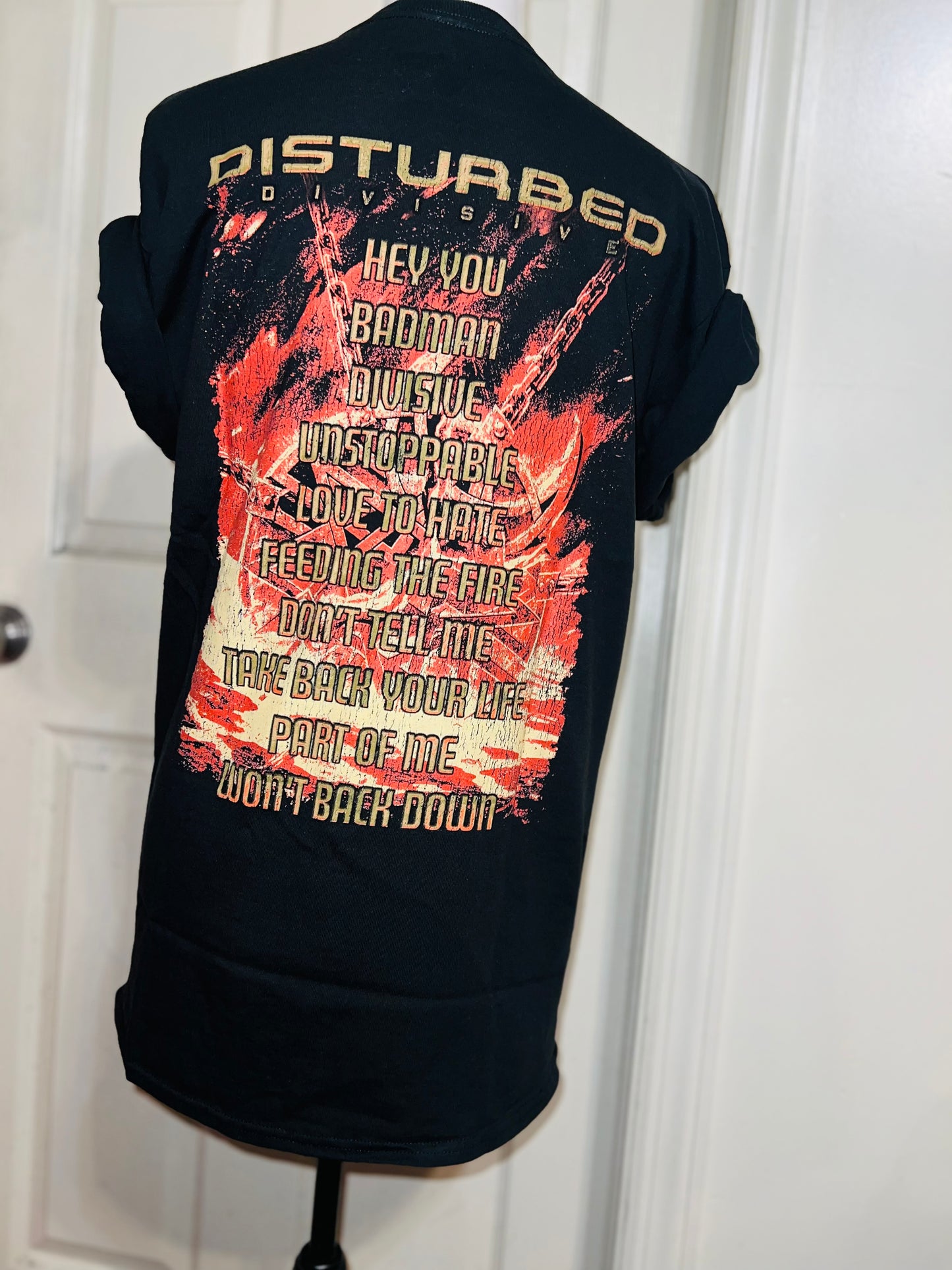 Disturbed Double Sided Oversized Distressed T-Shirt