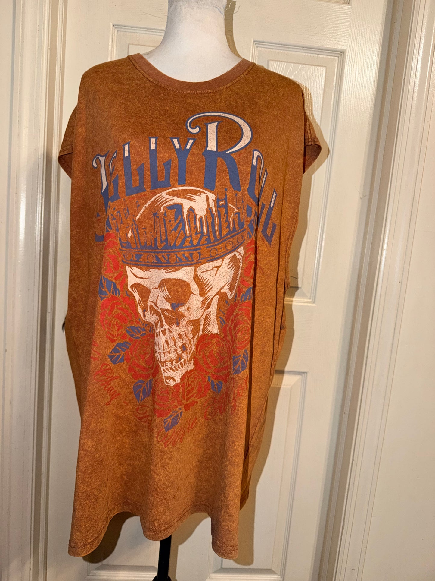 Jelly Roll Double Sided Oversized Distressed Tank