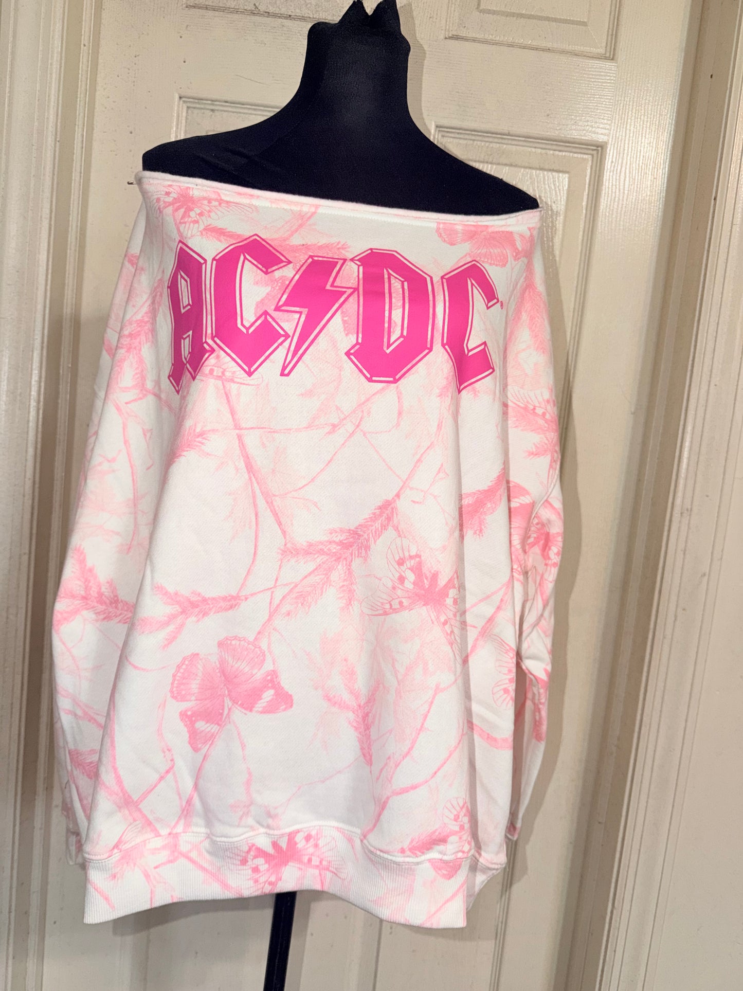 AC/DC OFTS Oversized Distressed Sweatshirt