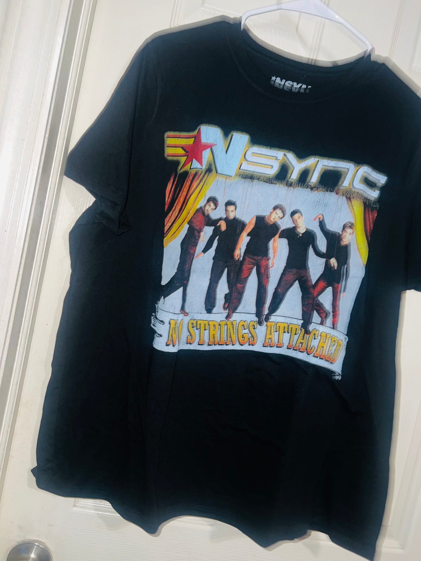 NSYNC No Strings Oversized Distressed Tee