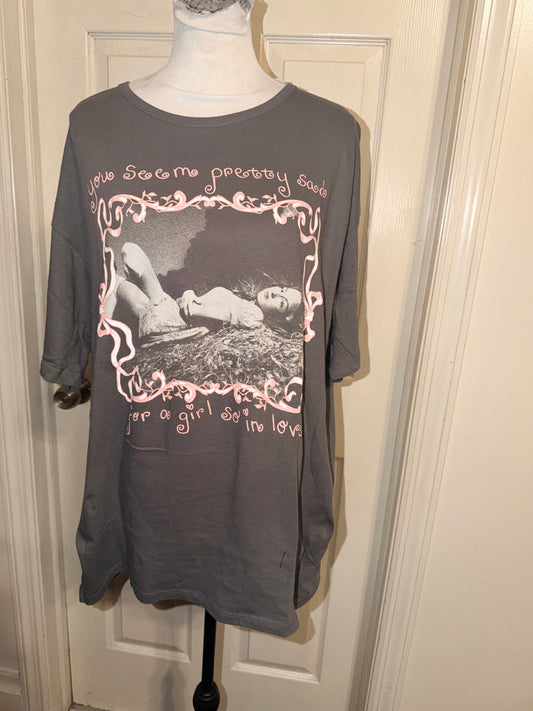 Olivia Rodrigo Oversized Distressed Tee