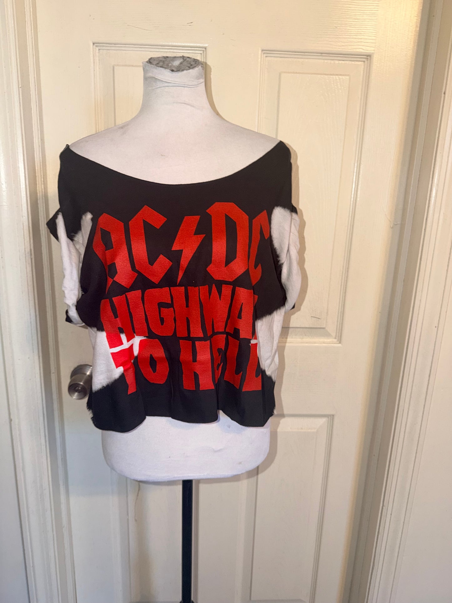 AC/DC Oversized OFTS Distressed Tee