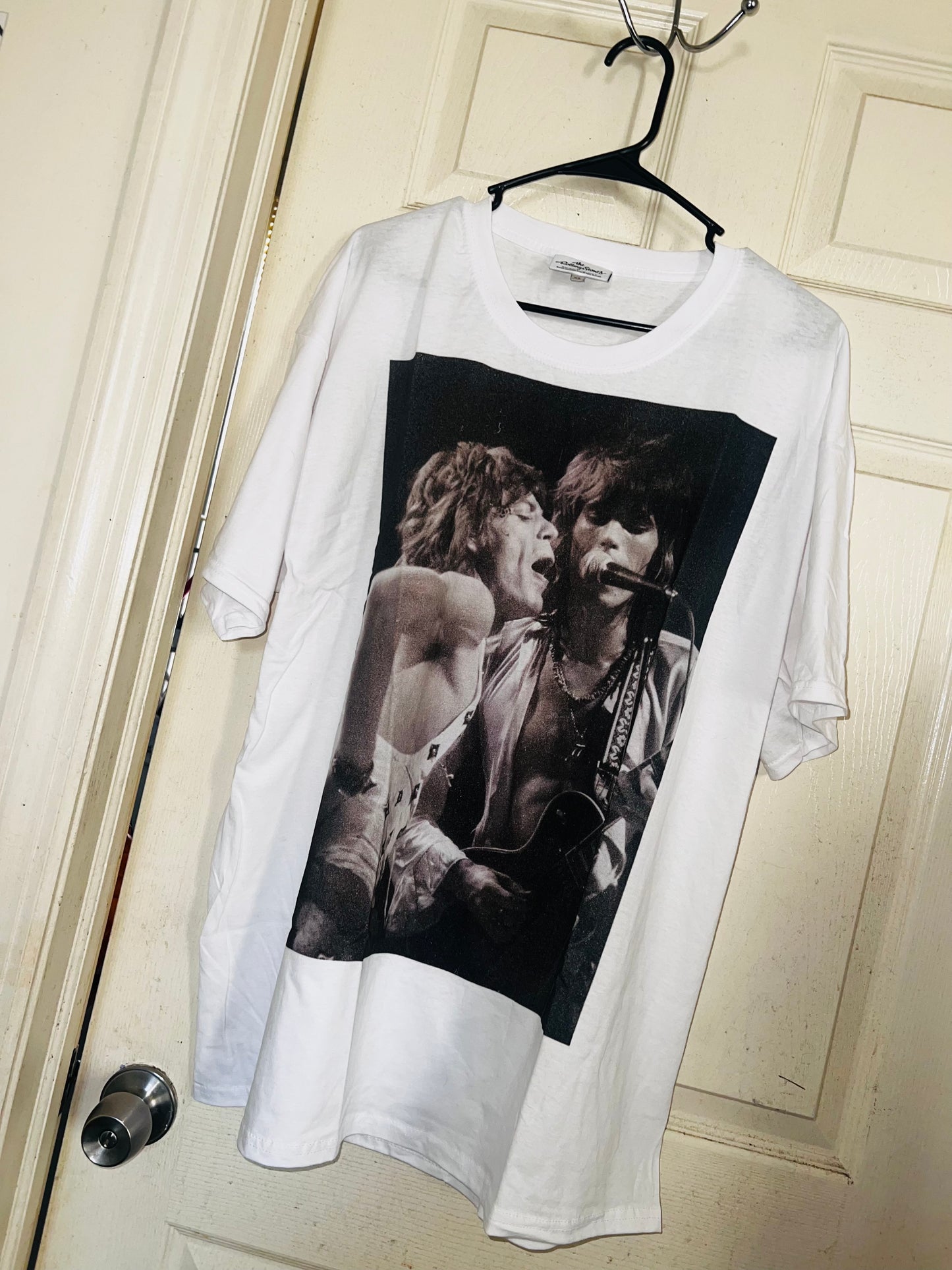 Mick Jagger & Keith Richards Rolling Stones Oversized Distressed Tee