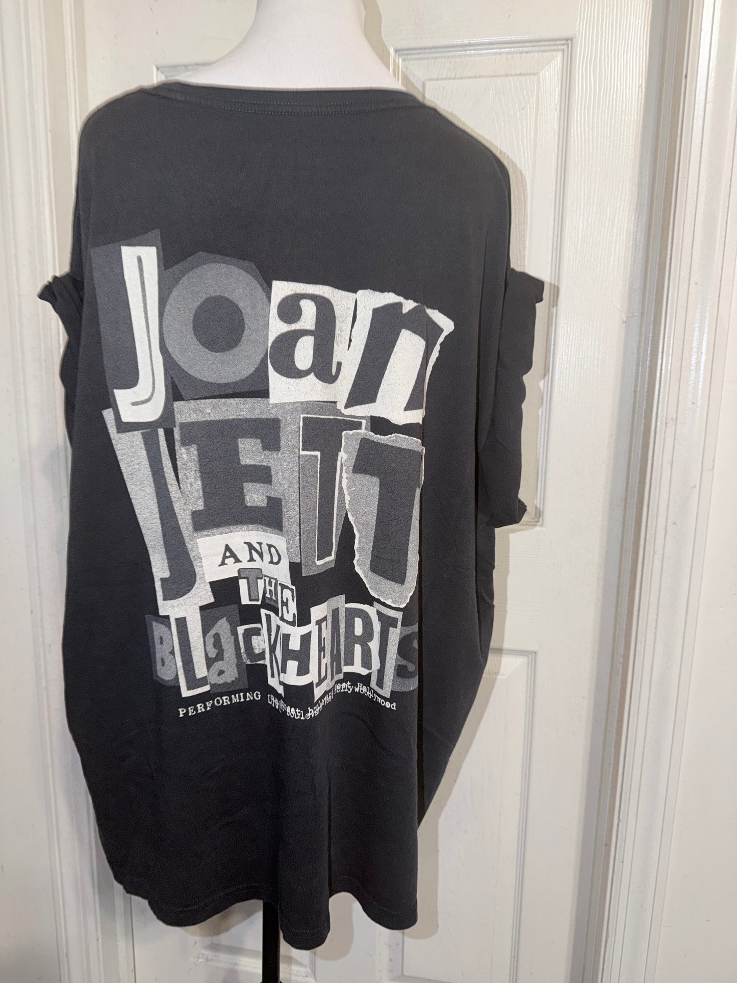 Joan Jett and the Blackhearts Double Sided Oversized Distressed Tee