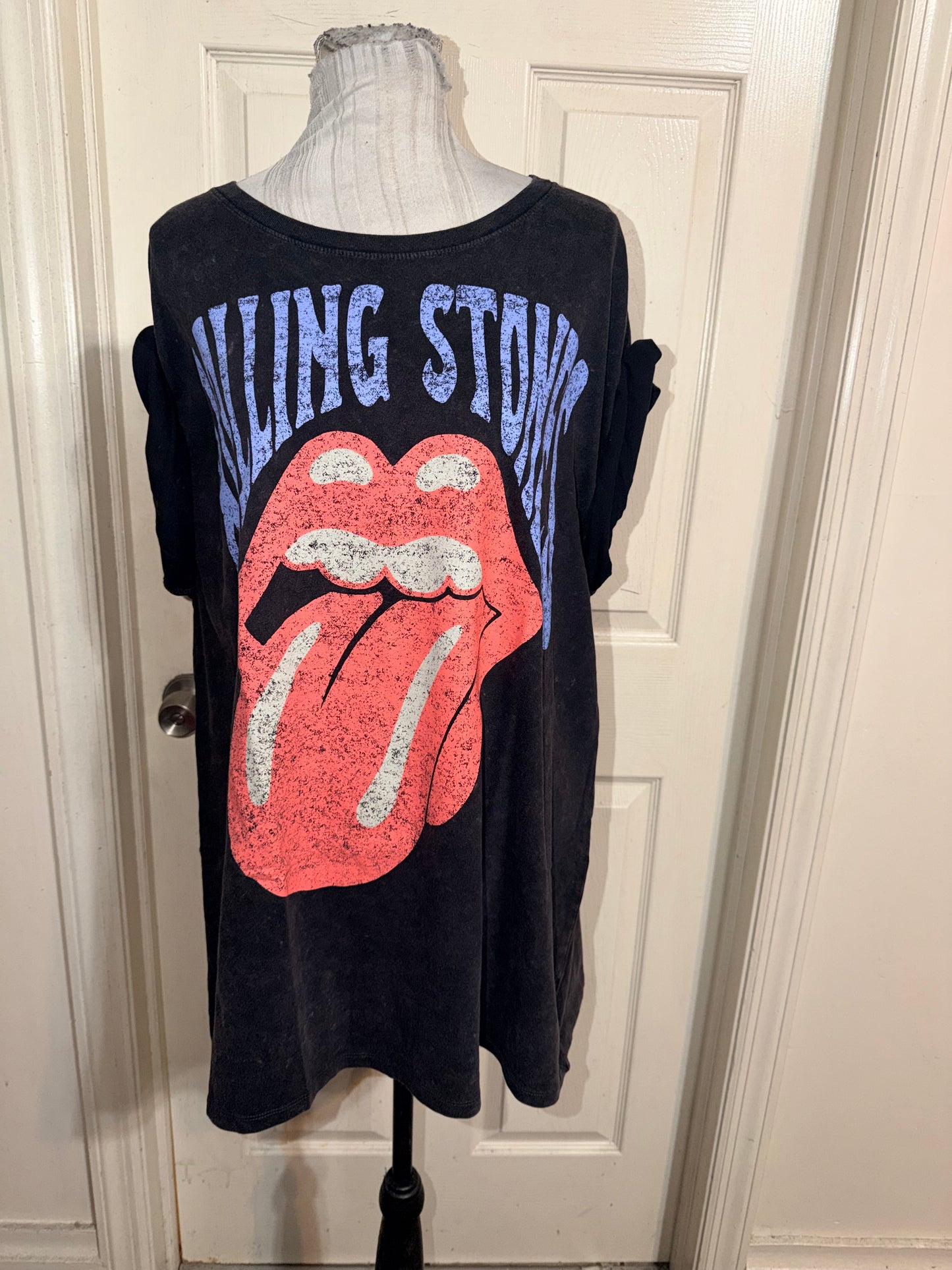 The Rolling Stones Double Sided Oversized Distressed Tee