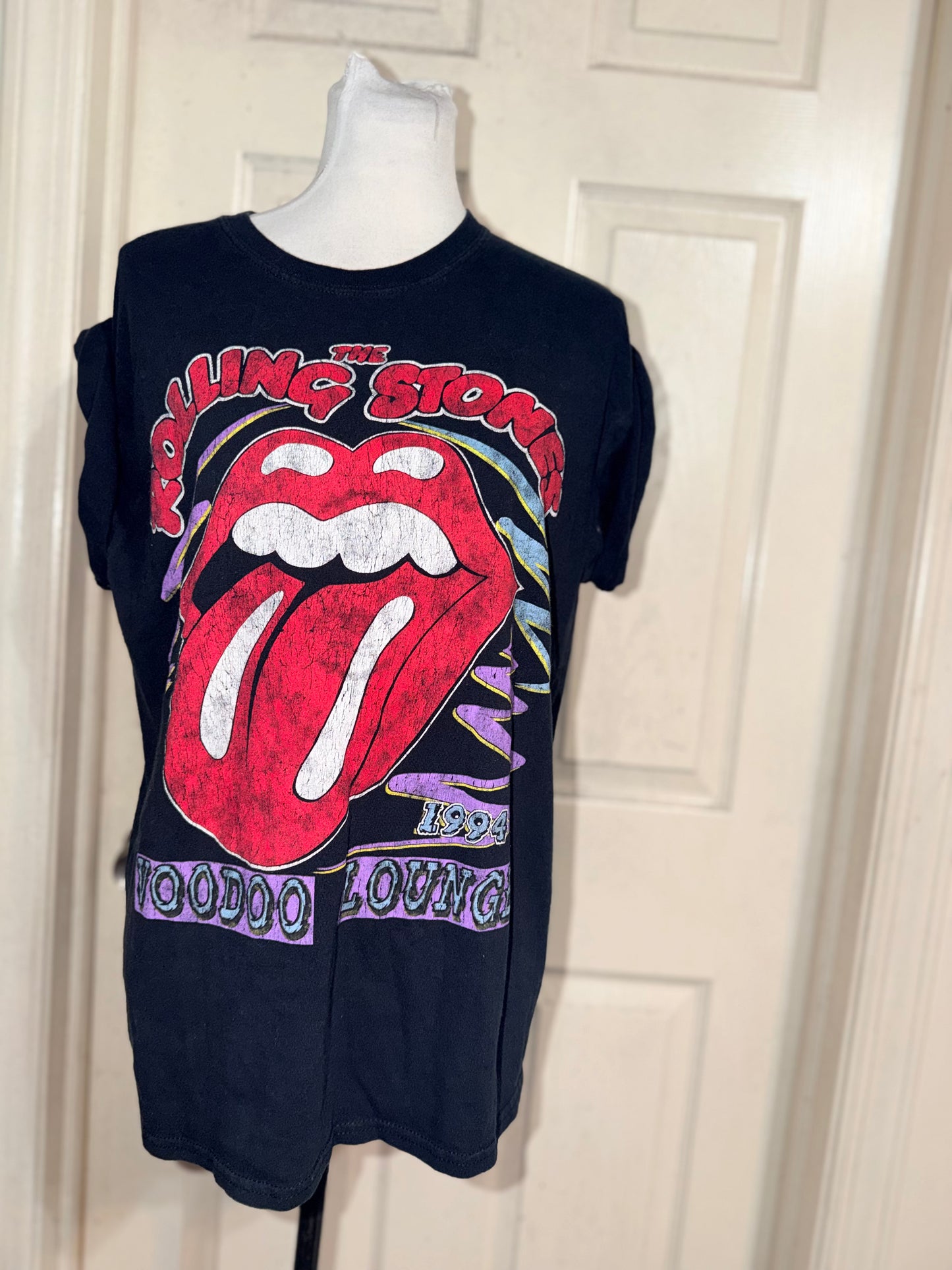 The Rolling Stones Double Sided Voodoo Oversized Distressed Tee